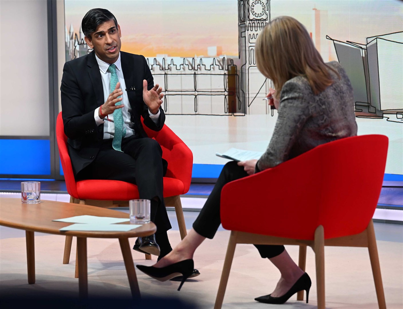 Appearing on BBC’s Sunday With Laura Kuenssberg Rishi Sunak said he is ‘confident’ the Government can resolve the industrial action (Jeff Overs/PA)