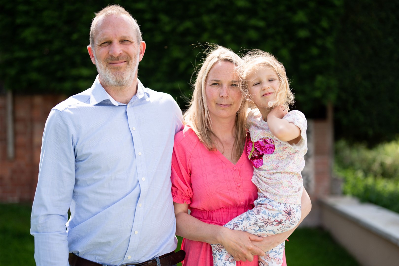 Sarah and Jack Hawkins, with their daughter Lottie. Their daughter Harriet died during childbirth in 2016 due to failings within Nottingham University Hospitals NHS Trust (Jacob King/PA)
