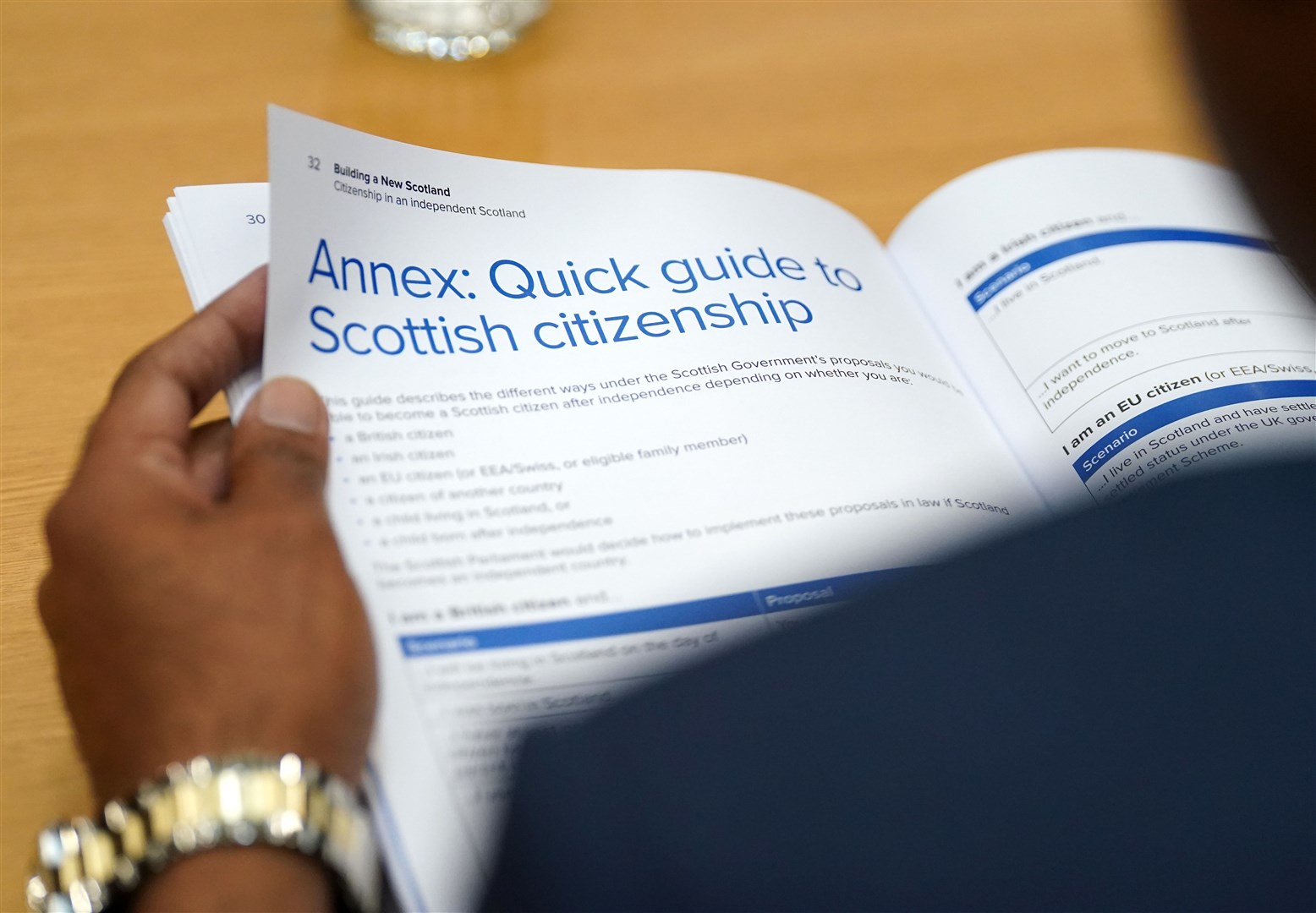 The new paper from the Scottish Government focuses on the issue of citizenship in an independent Scotland (Andrew Milligan/PA)