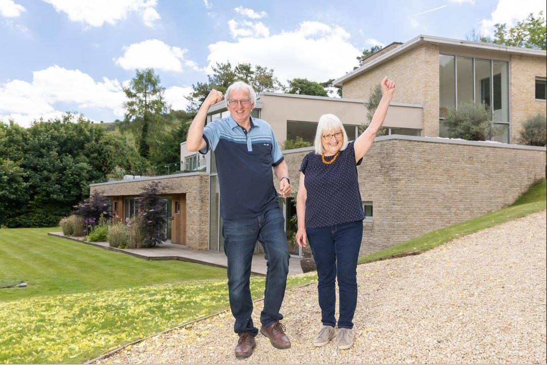 Susan Havenhand and husband John said they feel as though they are ‘waiting to wake up’ after winning their dream home (Omaze/PA)