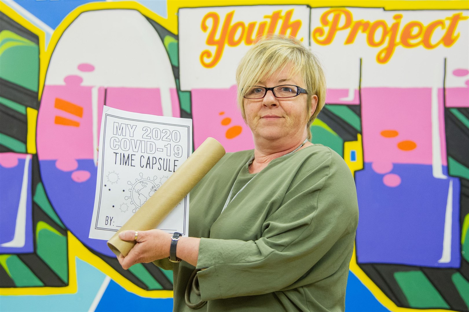 Sharon Duncan, from the Keith Loft Youth Project, has organised the delivery of lockdown time capsules to local families. Picture: Daniel Forsyth.