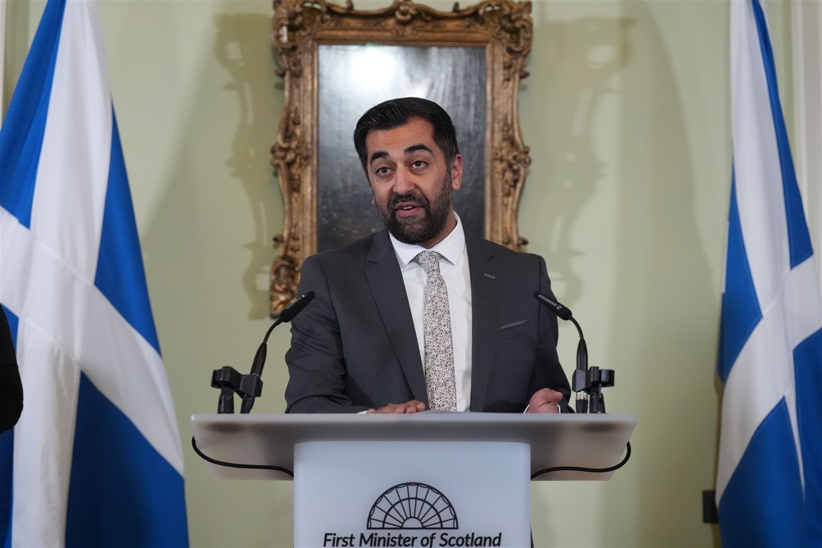 Humza Yousaf announced on Monday that he is stepping down as First Minister (Andrew Milligan/PA)