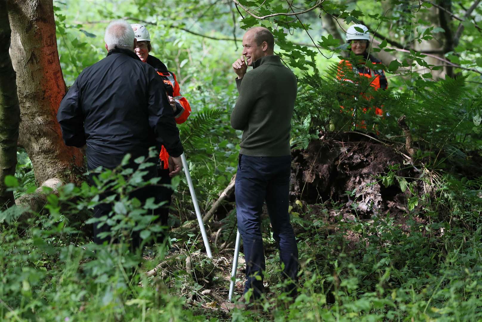 The Duke of Cambridge during a visit to the CRS at Cave Hill Country Park (PA)