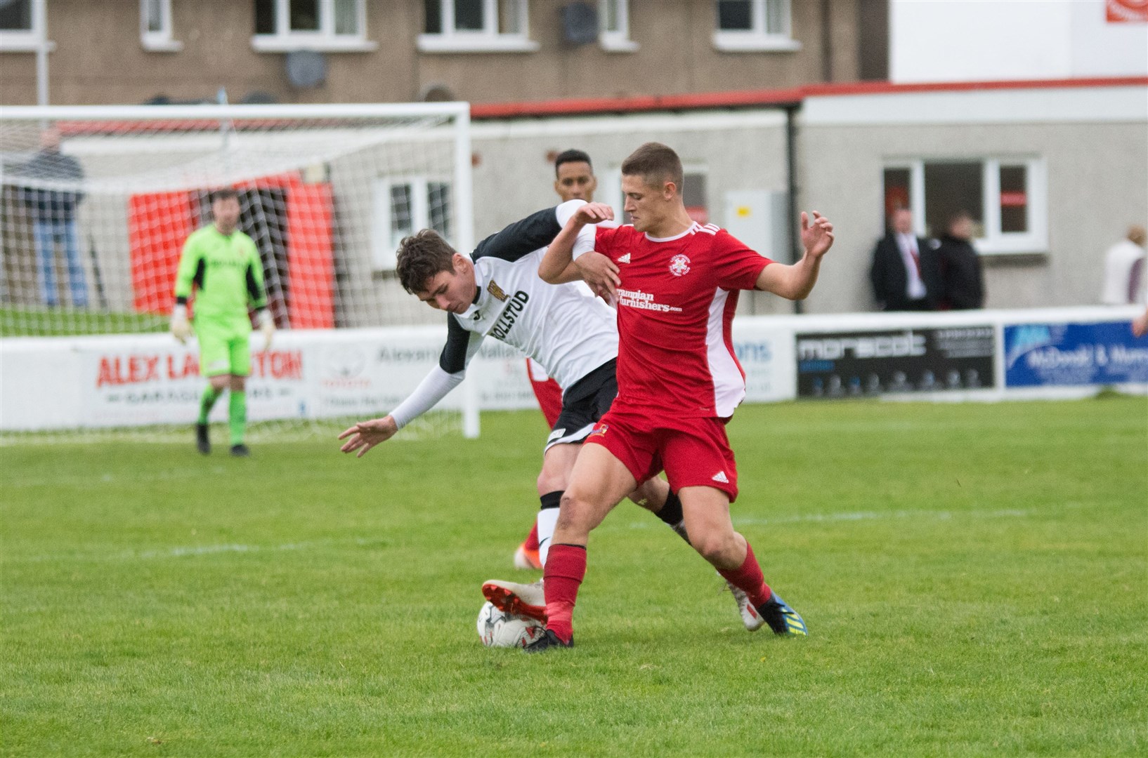 Ross Elliott in action for Lossie. Picture: Becky Saunderson..