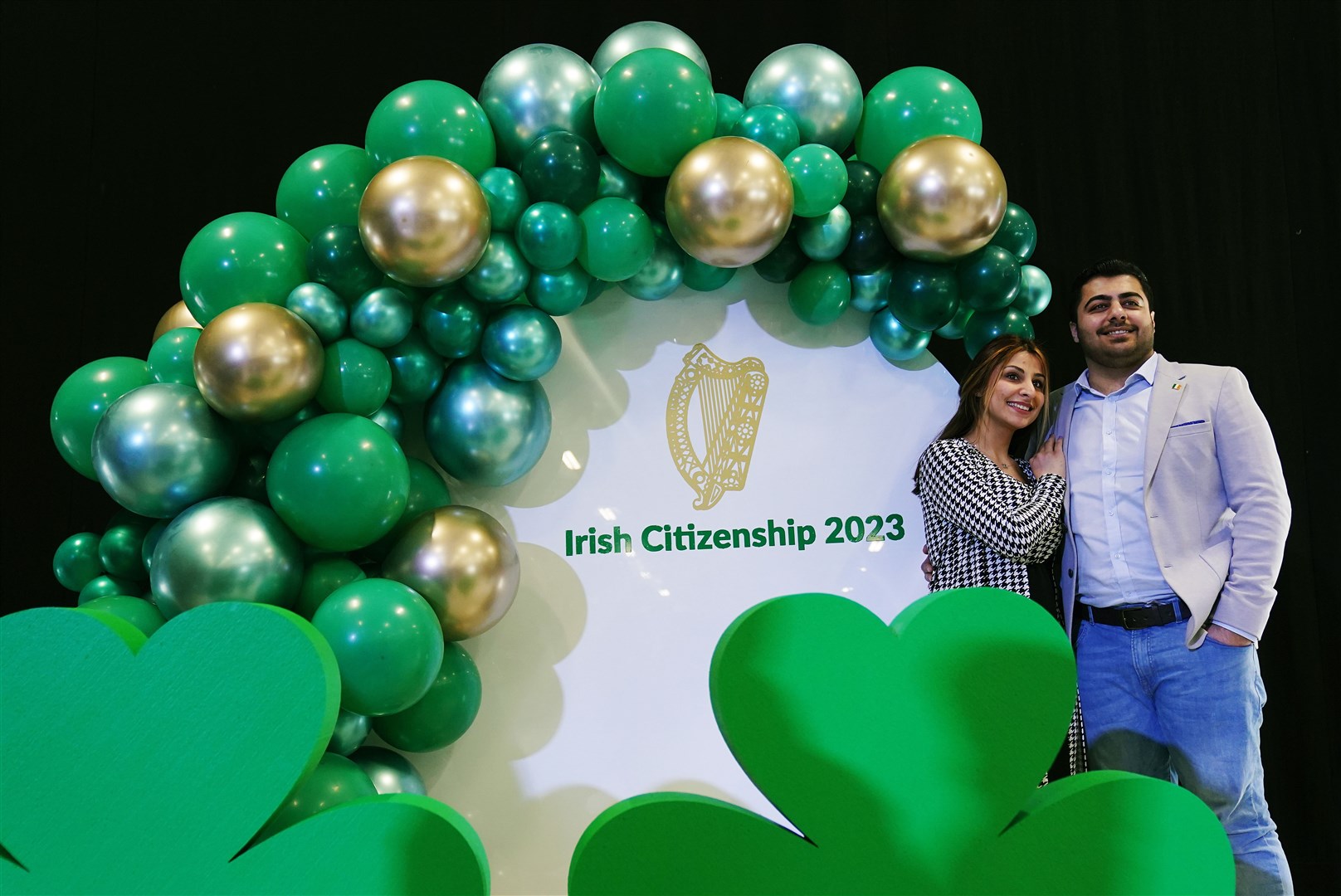 The first in-person Citizenship Ceremony to take place in more than four years was held in March, with 1,500 new Irish citizens welcomed during the event at the RDS in Dublin (Brian Lawless/PA)