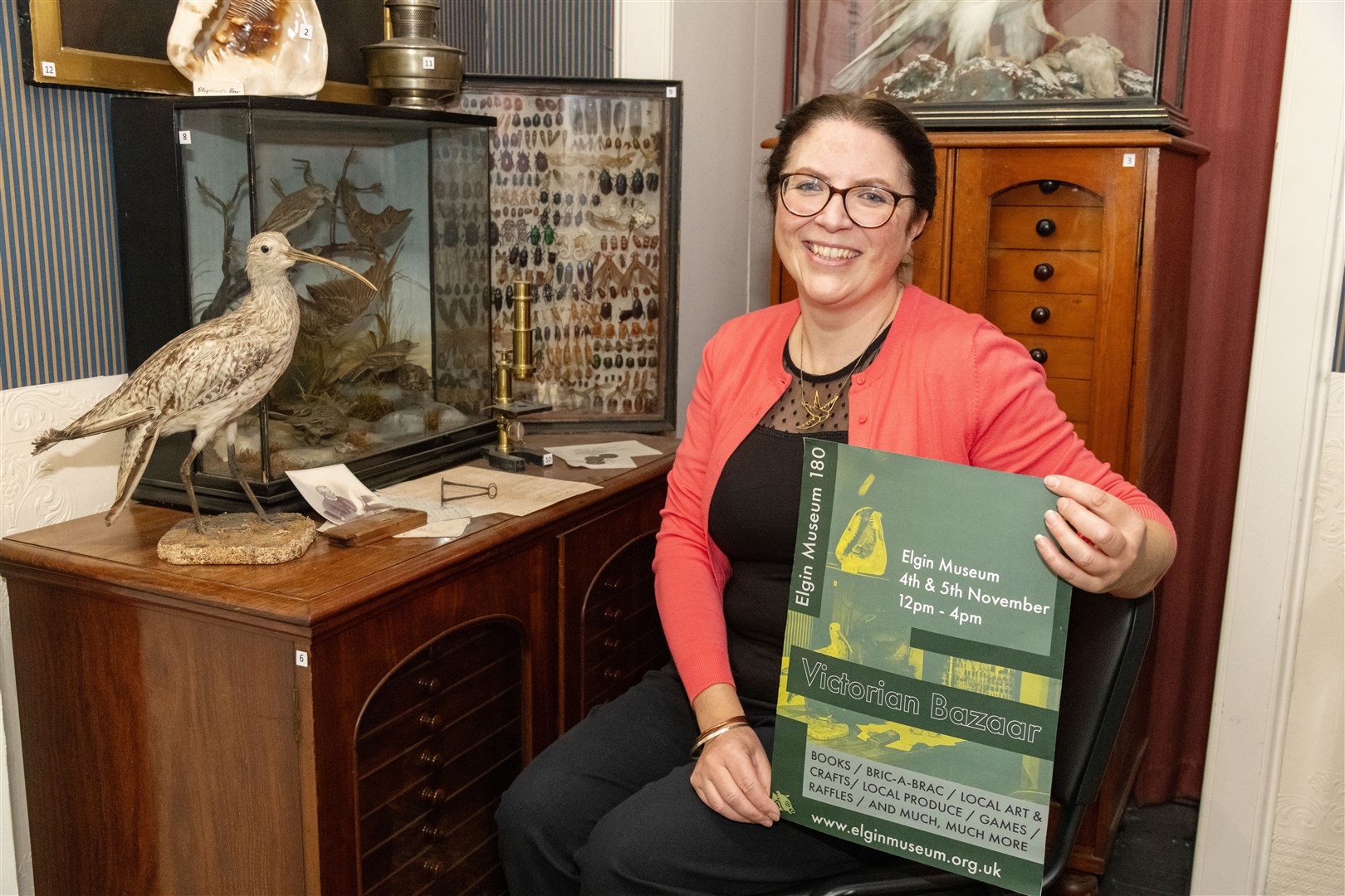 Claire Herbert, vice-president of Moray Society, ahead of Elgin Museum's 180th anniversary event and Victorian Bazaar.Picture: Beth Taylor