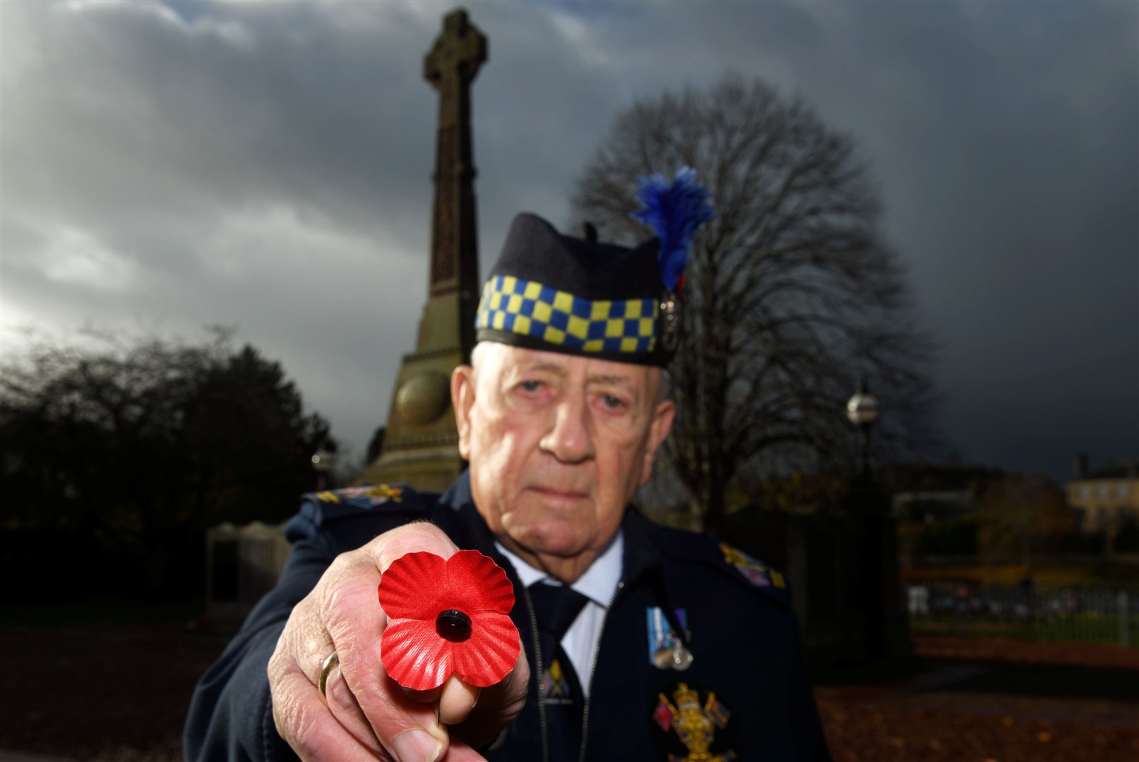 David Taylor, Royal British Legion Scotland Inverness Branch President with his red poppy. Picture: James Mackenzie.