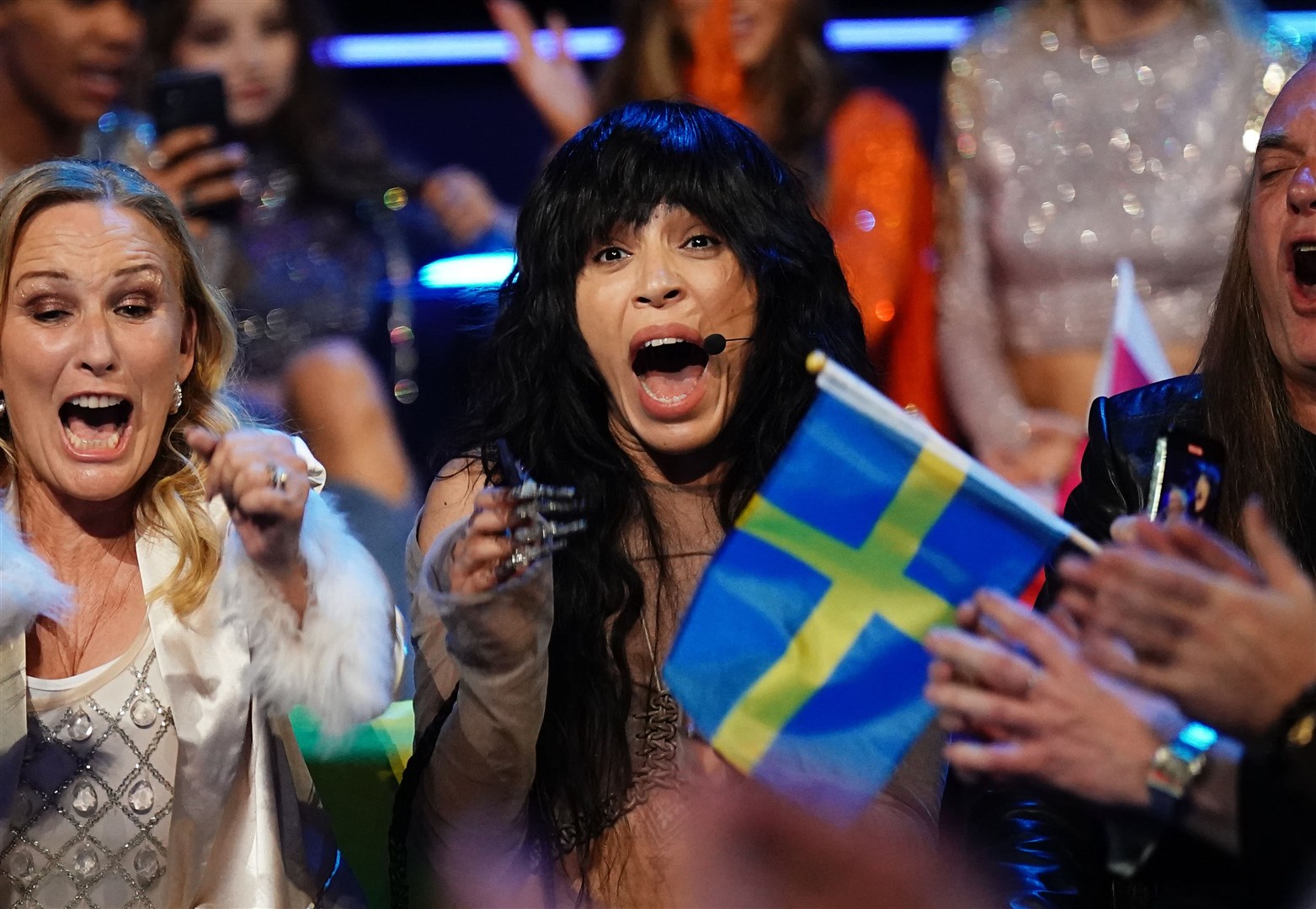 Loreen of Sweden celebrates winning the Eurovision Song Contest in Liverpool (Aaron Chown/PA)