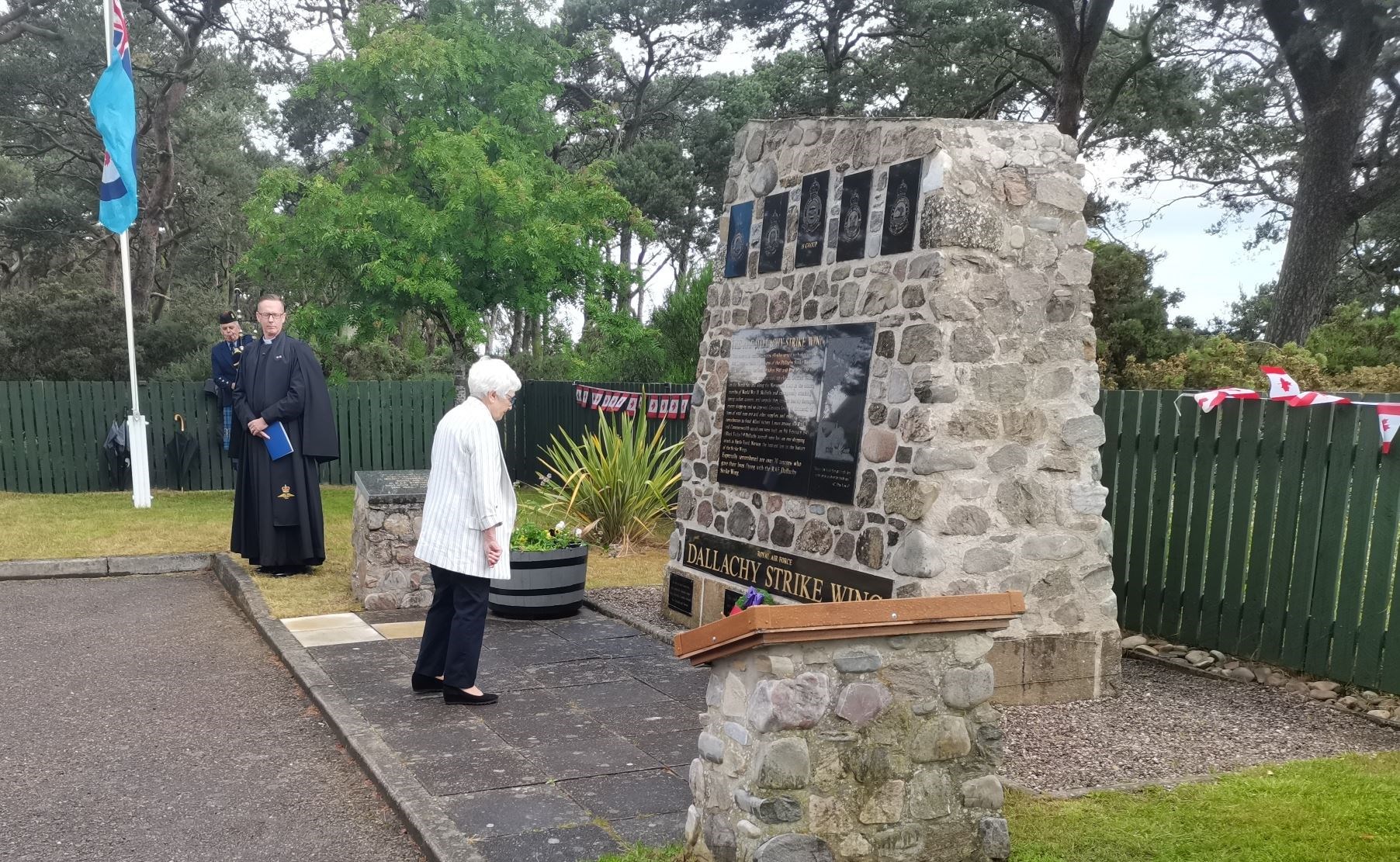 Canadian Honorary Consul for Scotland Mary Duncan after laying her wreath. Picture: LCC
