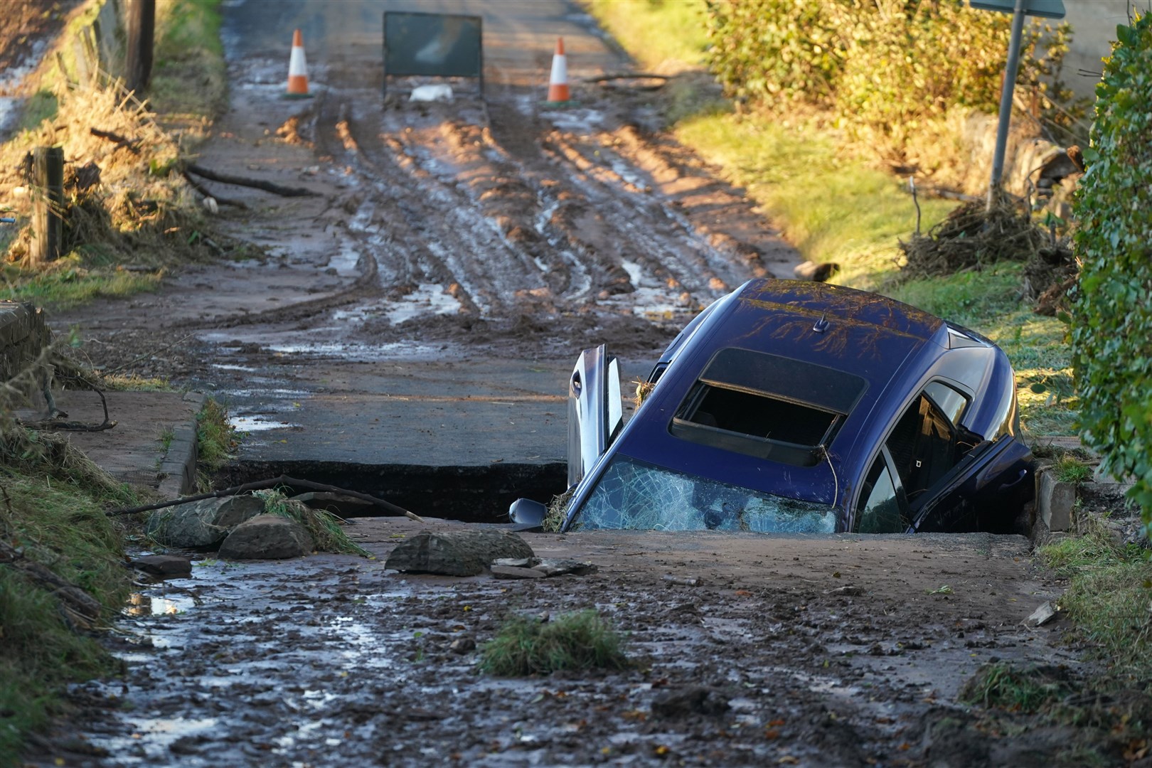 Damage from extreme weather is increasing across the globe, including the UK (Andrew Milligan/PA)