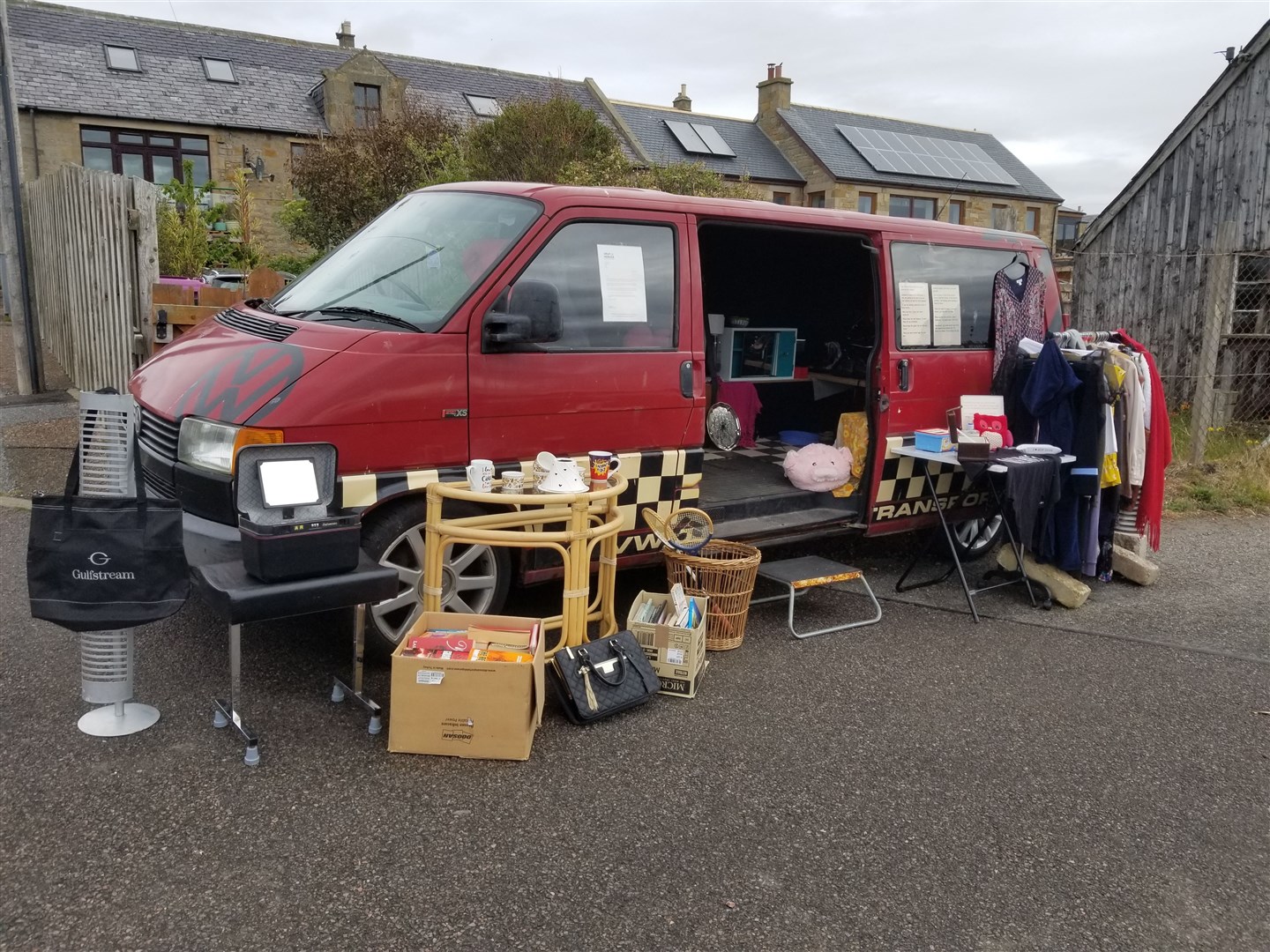 Keith and Valerie Remnant, from Burghead, opened up their van to sell unwanted goods for Help For Heroes.