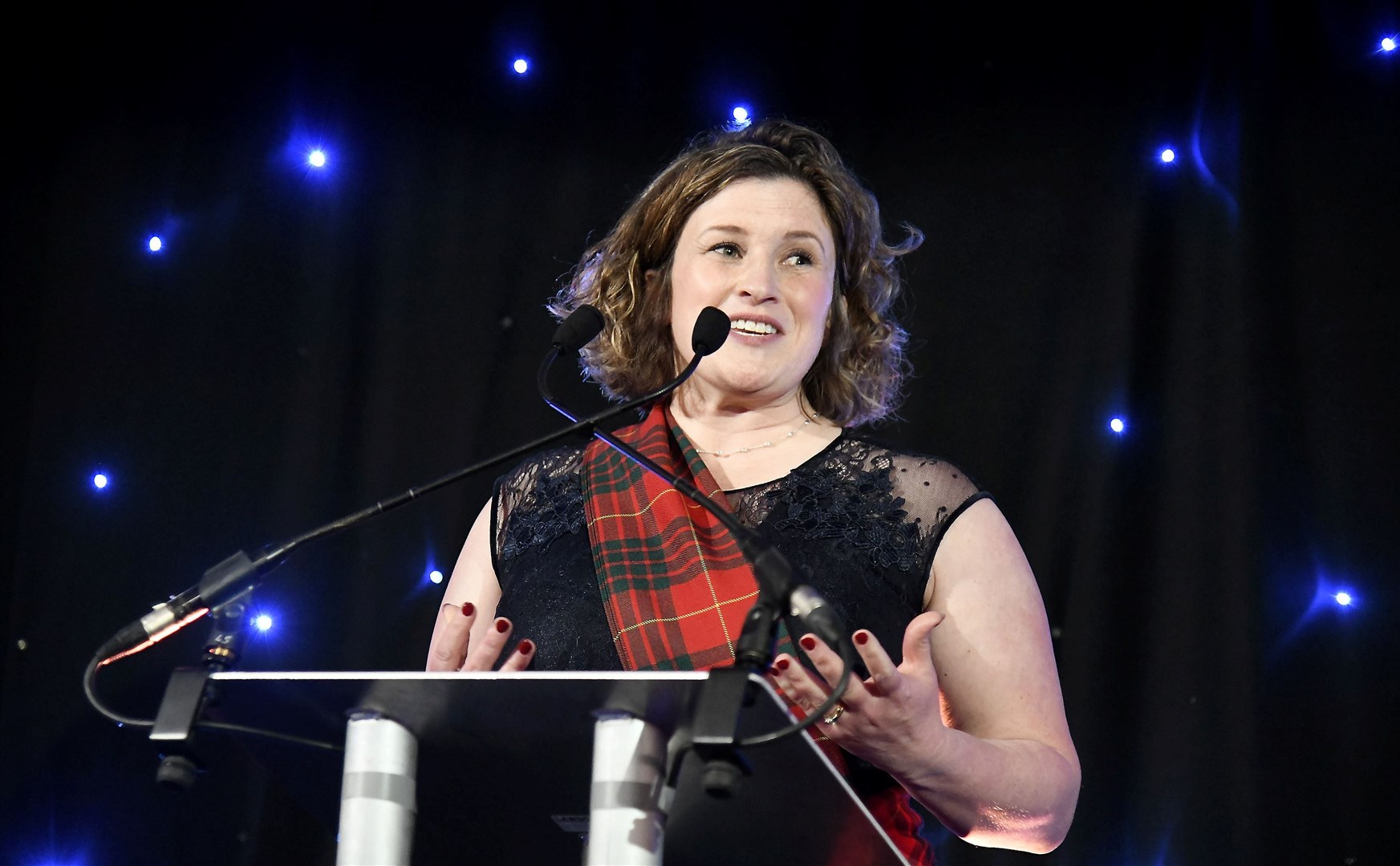 Kirsty Dagnan from Glenfiddich closes the evening...Spirit of Speyside Whisky Opening Dinner 2022...Picture: Becky Saunderson..