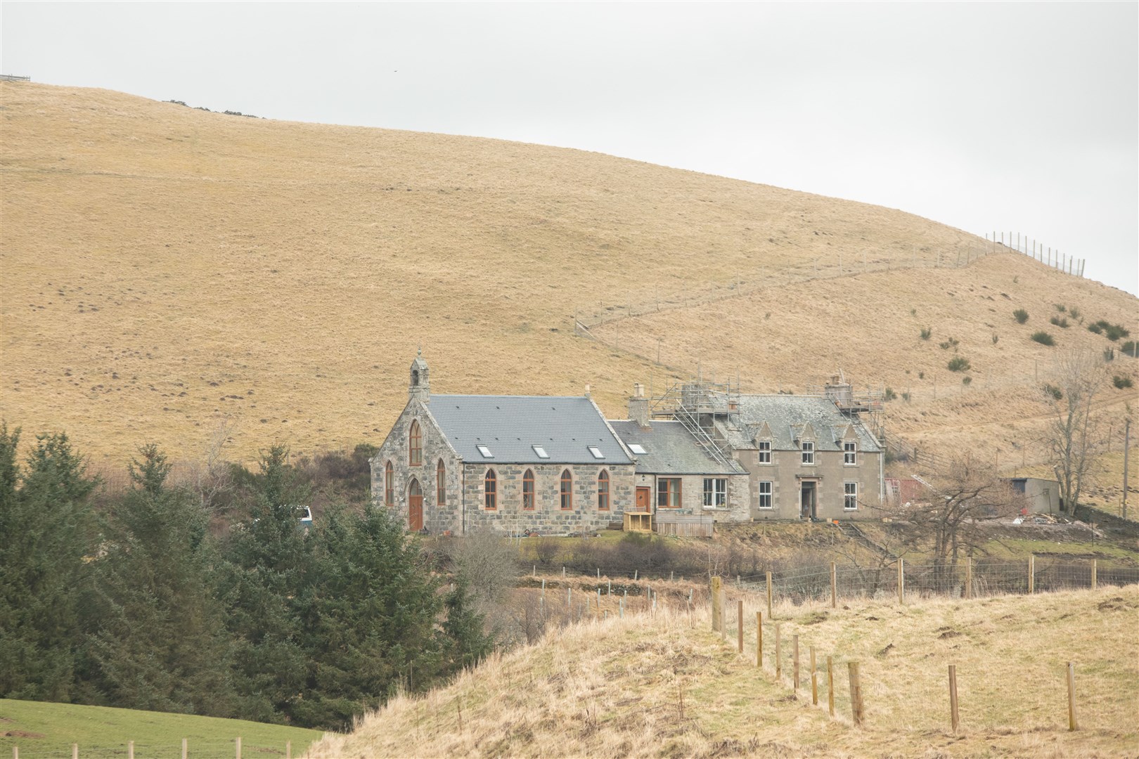 Mr Smith's home nestled in the heart of the Cabrach. Picture: Daniel Forsyth
