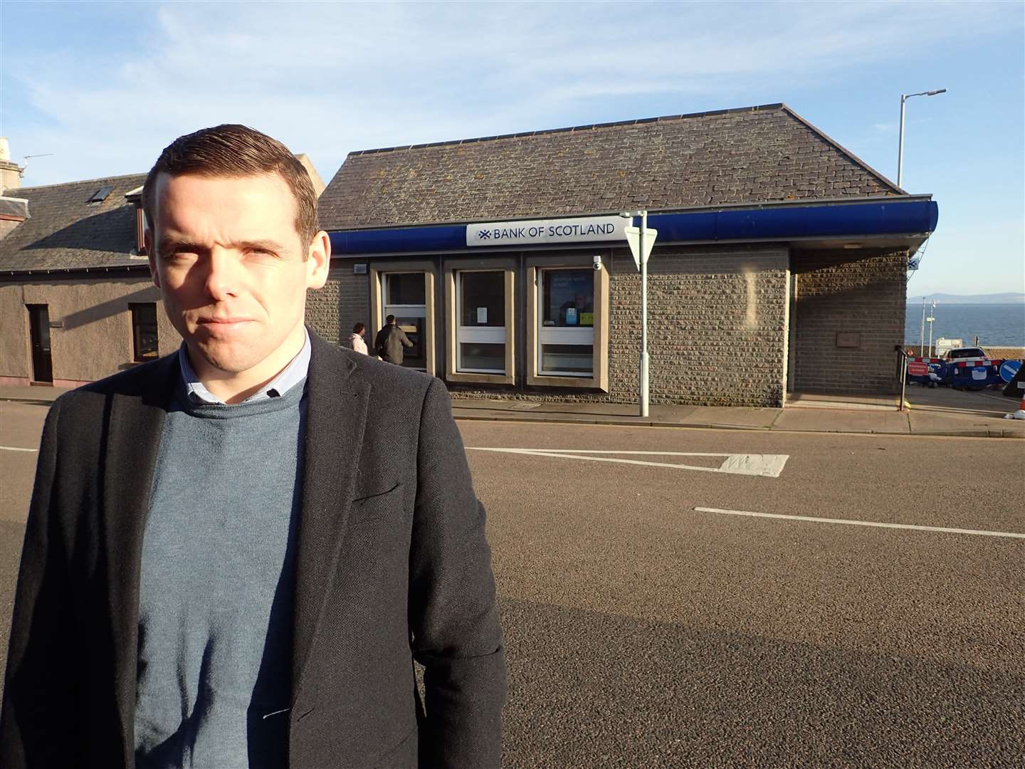 Dougie Ross at the Bank of Scotland in Lossiemouth