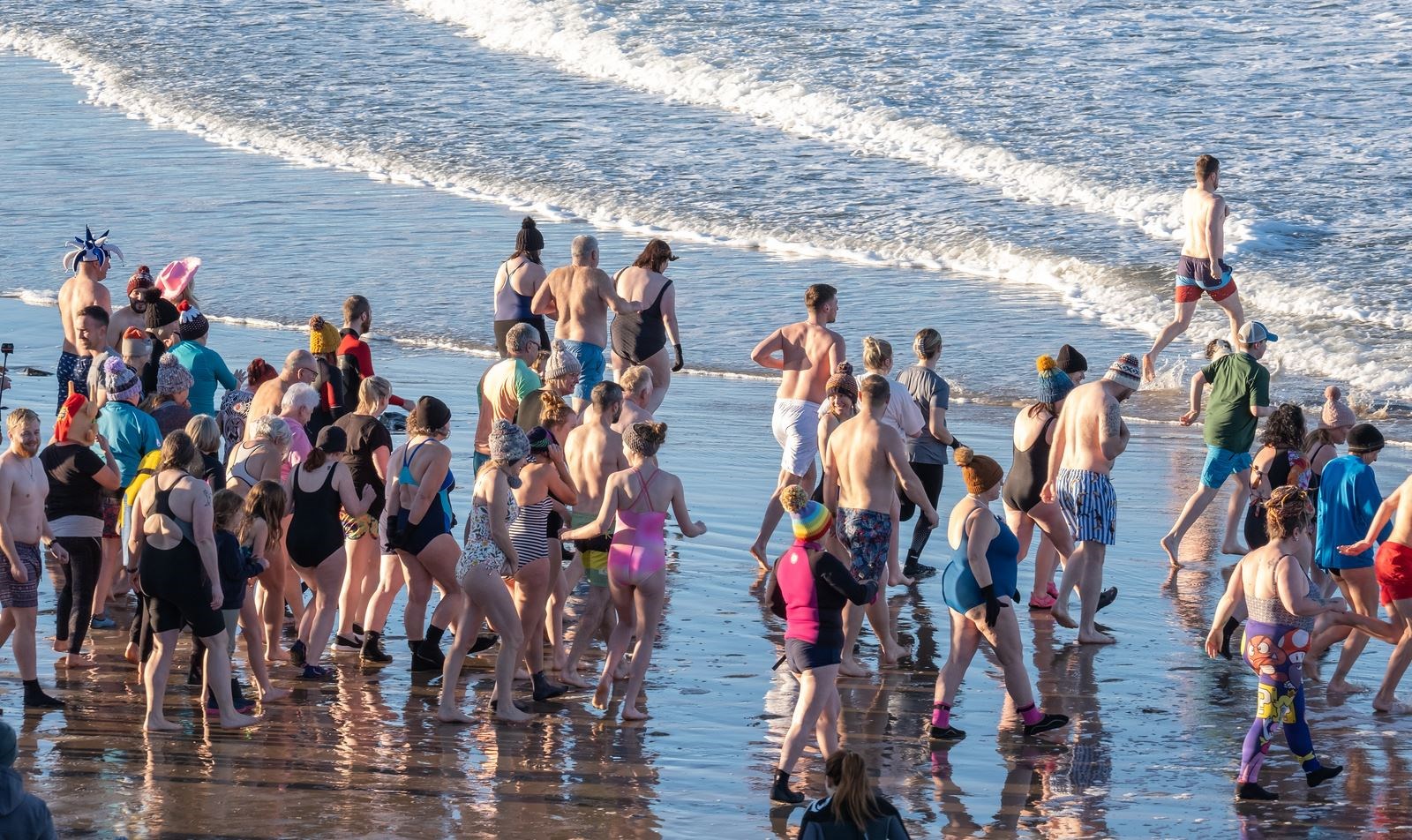 105 brave swimmers took part in the annual dip. Picture: Tony Carroll