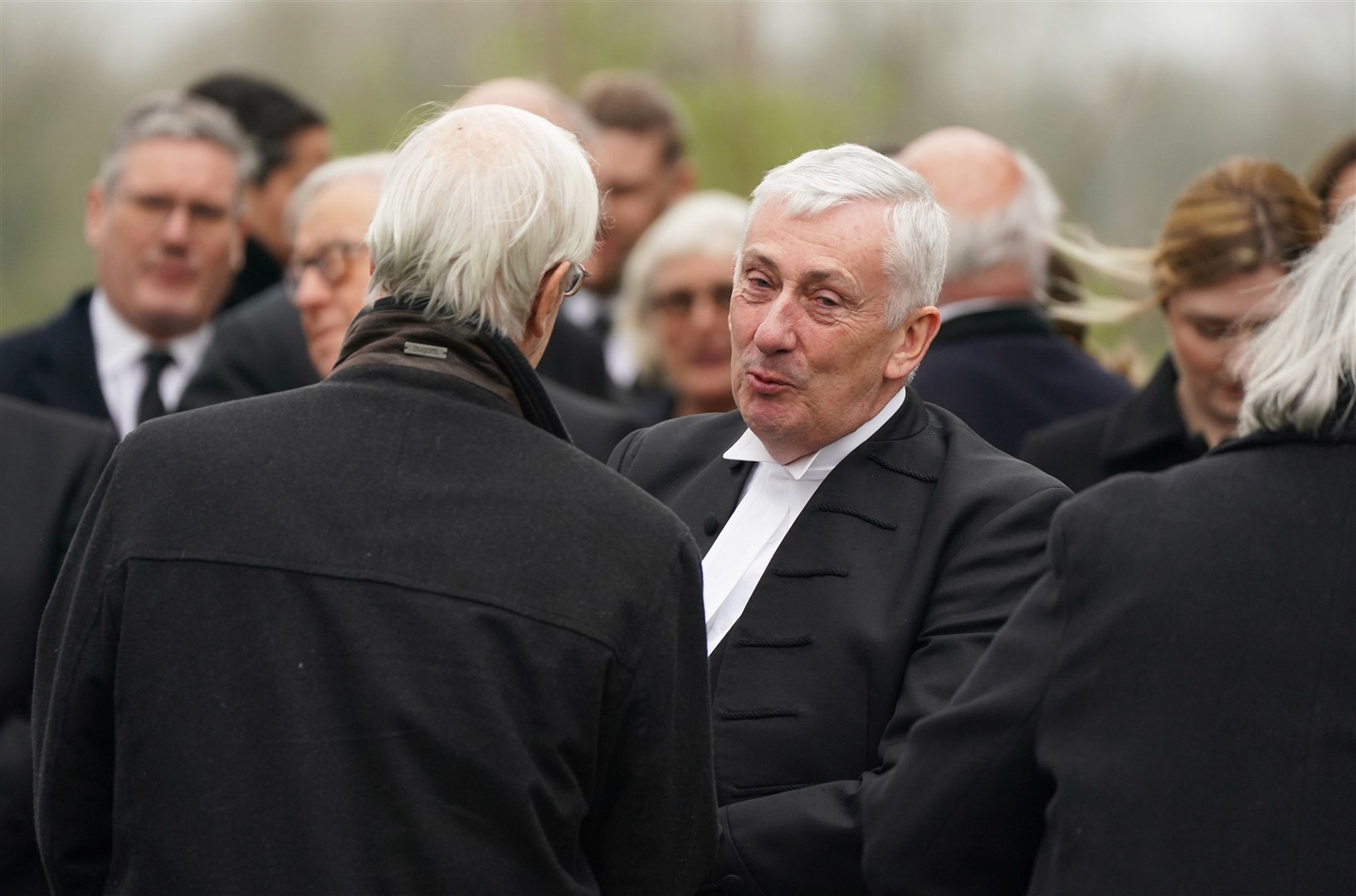 Speaker of the House of Commons, Sir Lindsay Hoyle following the funeral (Joe Giddens/PA)