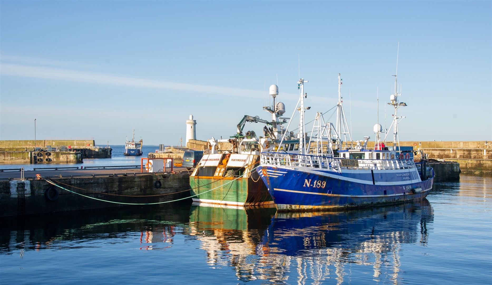 Virtually no fish was landed at Buckie Harbour last week. Picture: Daniel Forsyth.
