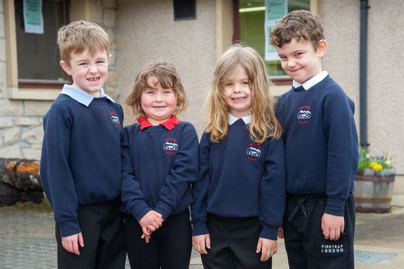 Happy smiles from the Tomintoul Primary School P1s. Picture: Daniel Forsyth