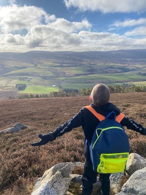 Thorfinn Wade taking in the view during his three peak challenge.