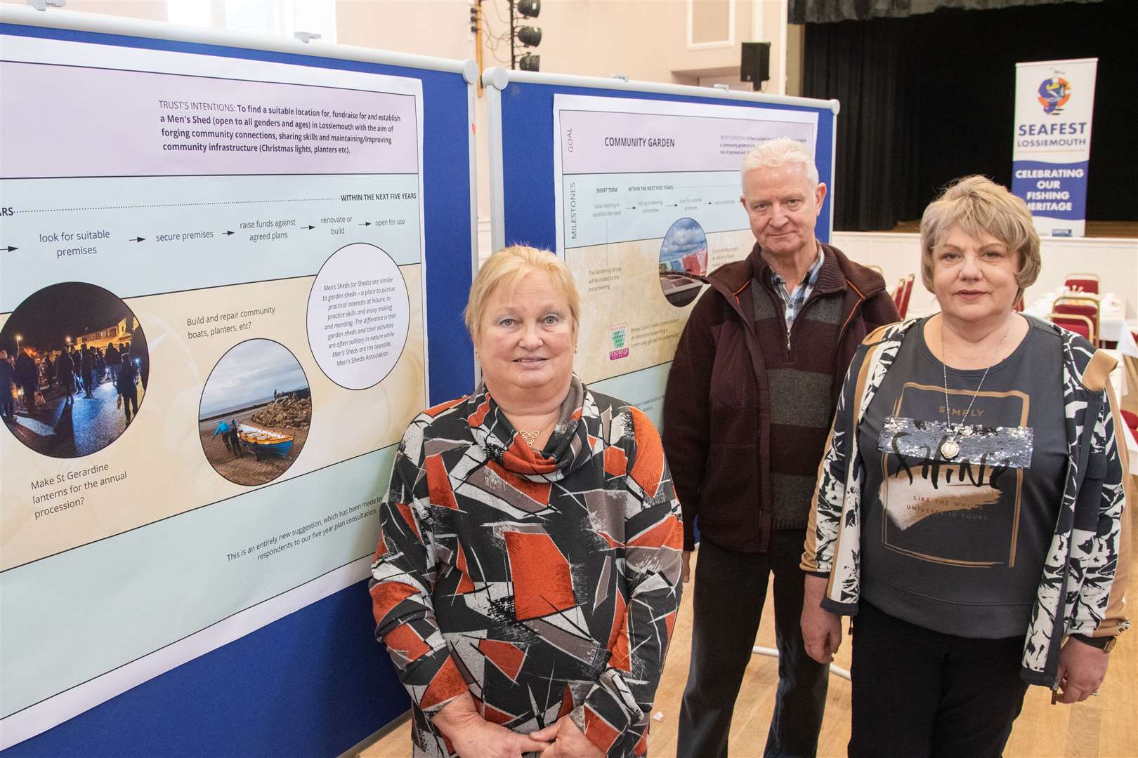 From left to right ;  Fiona Birse (Development Officer), Alan MacDonald (Chair of Trust) and Donna Milne (Chair of Seafest).  Photo: Daniel Forsyth