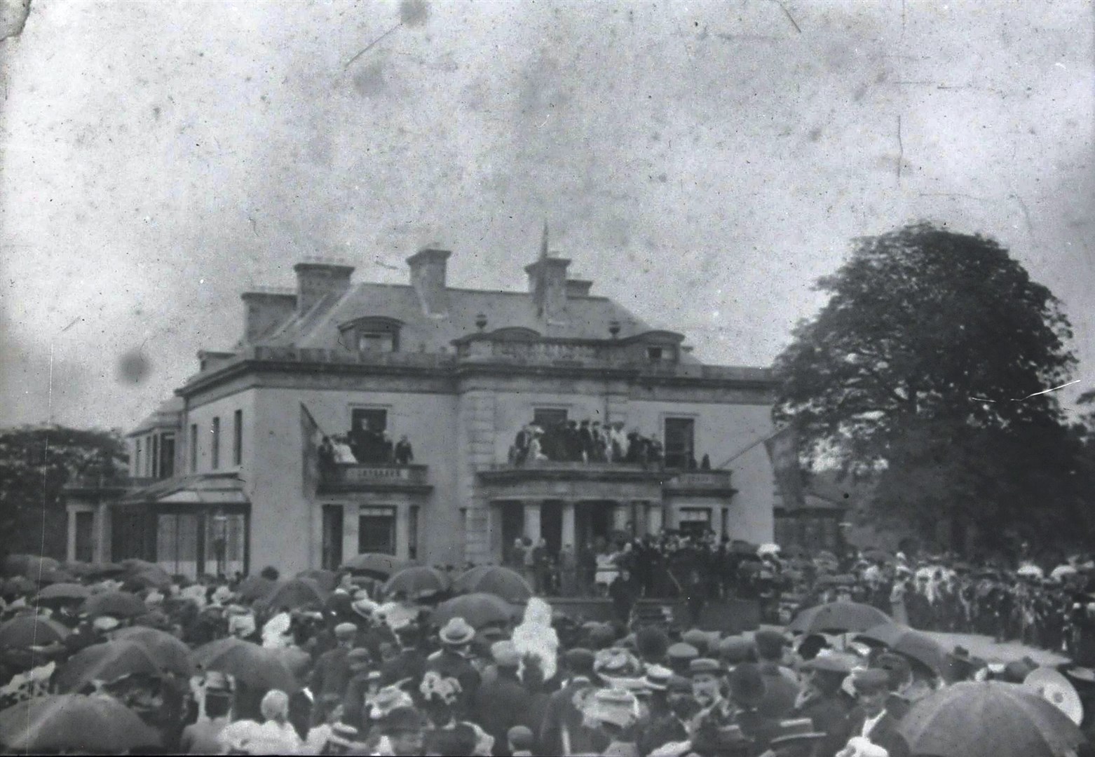 Grant Lodge being handed over as a gift to the people of Elgin in 1903.