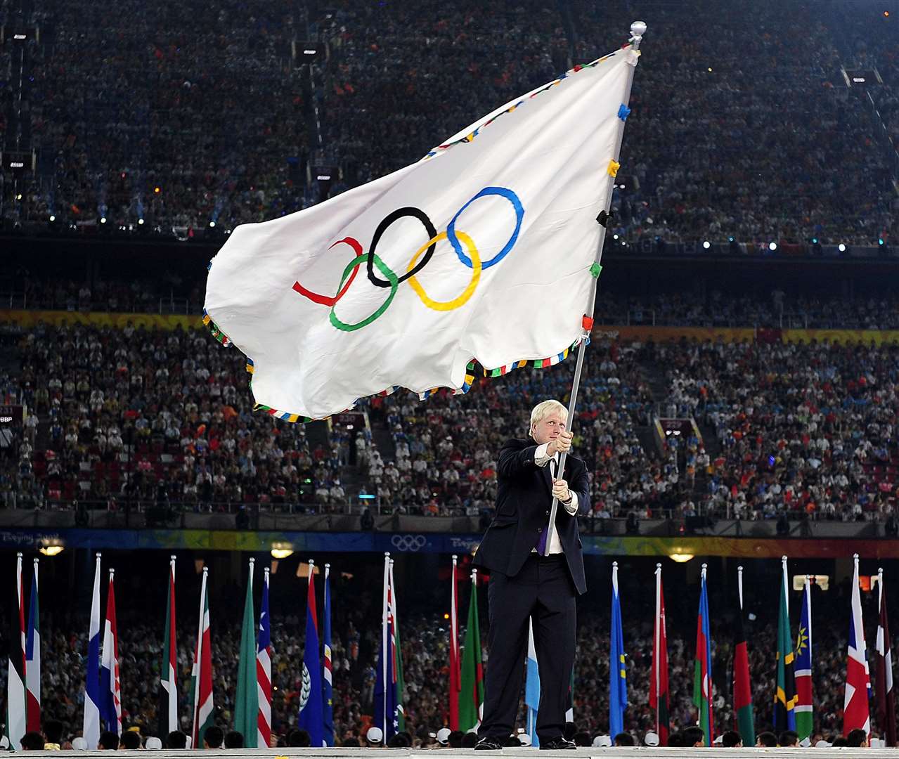 Boris Johnson appeared at the closing ceremony when the 2008 Summer Olympics were held in Beijing (John Giles/PA)