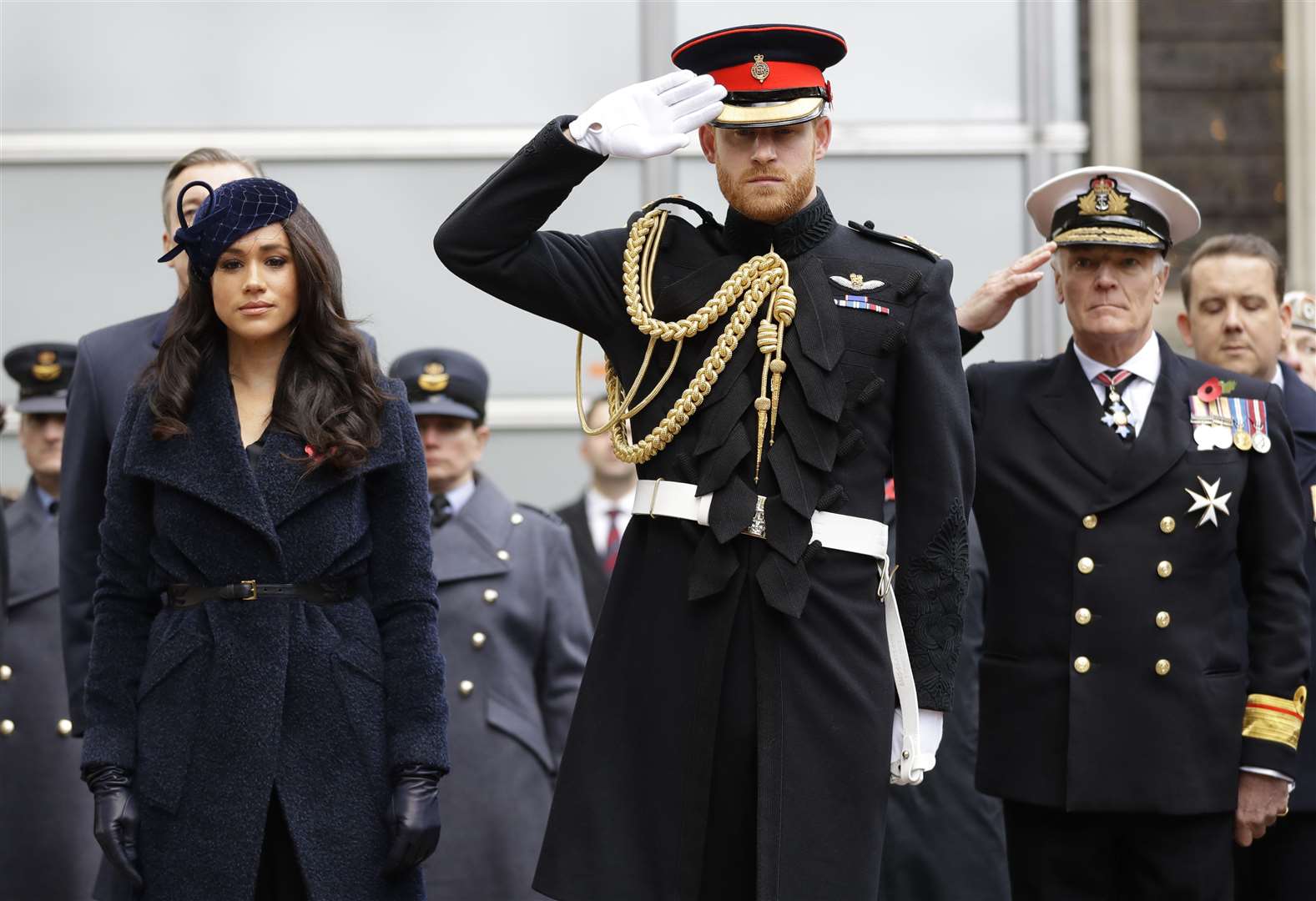 As senior royals, the Duke and Duchess of Sussex visited the Field of Remembrance at Westminster Abbey (Kirsty Wigglesworth/PA)