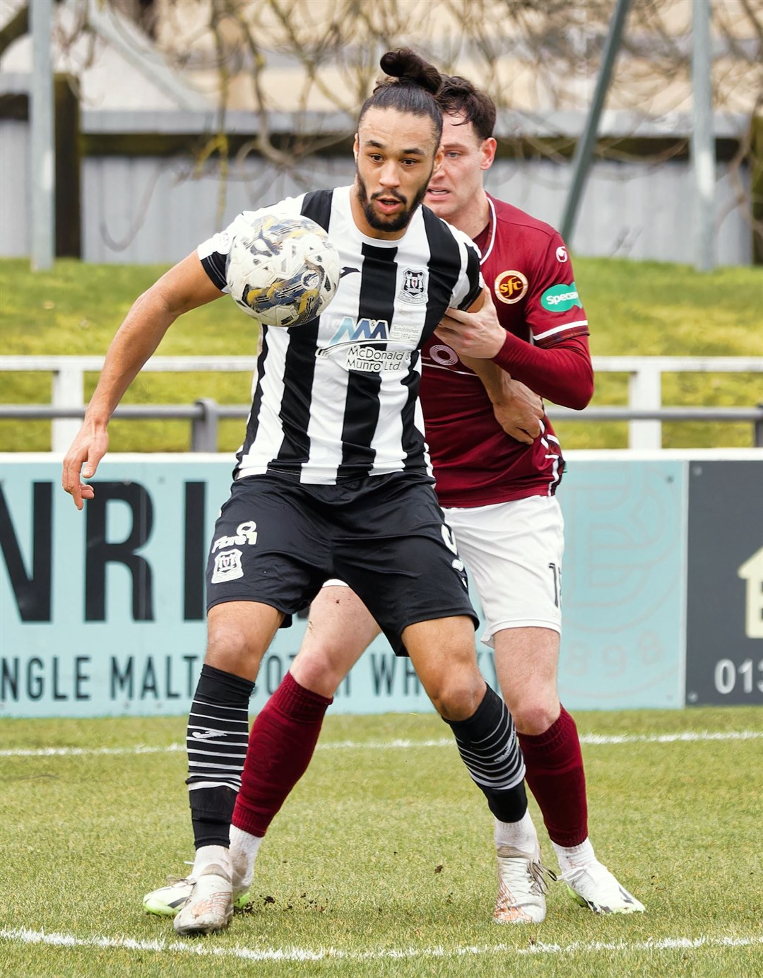 Dajon Golding scored for Elgin City in the 1-1 draw at Peterhead. Picture: Bob Crombie