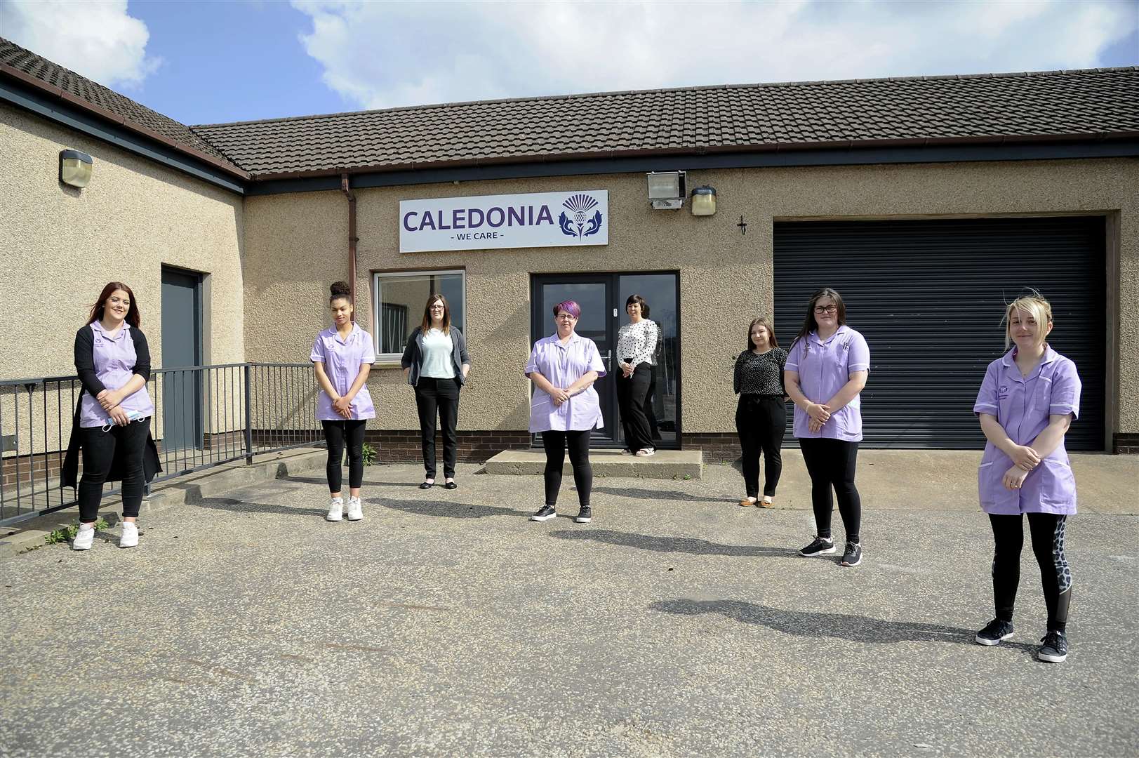 Some of the staff at Keith-based Caledonia Homecare, which has won the title of Best Home Healthcare Provider in Scotland in the Prestige Business Awards. Picture: Becky Saunderson.