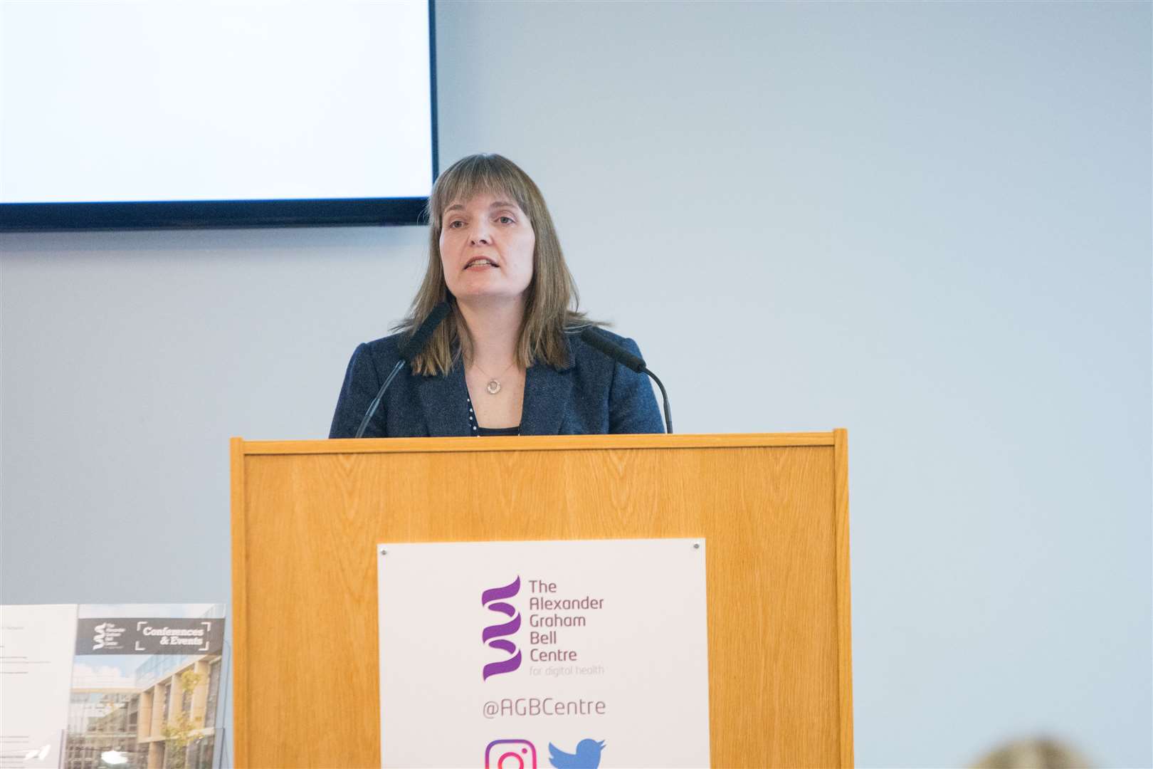 Anne Marie Hicks, national procurator fiscal for domestic abuse, speaking at the Moray conference. Picture: Becky Saunderson.
