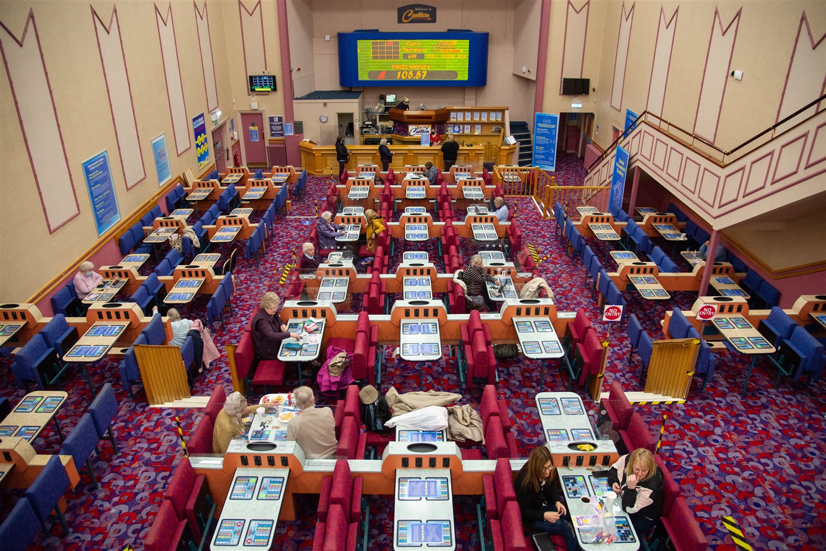 Elgin's Carlton Bingo Hall reopened this week following Moray's move to Level Two Covid-19 restrictions. Picture: Daniel Forsyth.