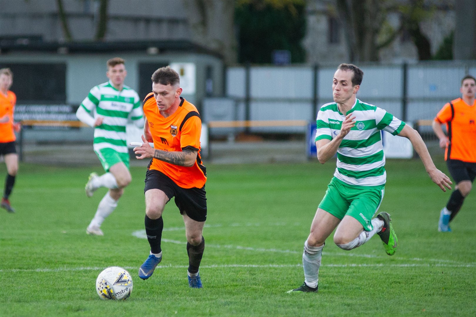 Ali Sutherland in action for Rothes. Picture: Daniel Forsyth..