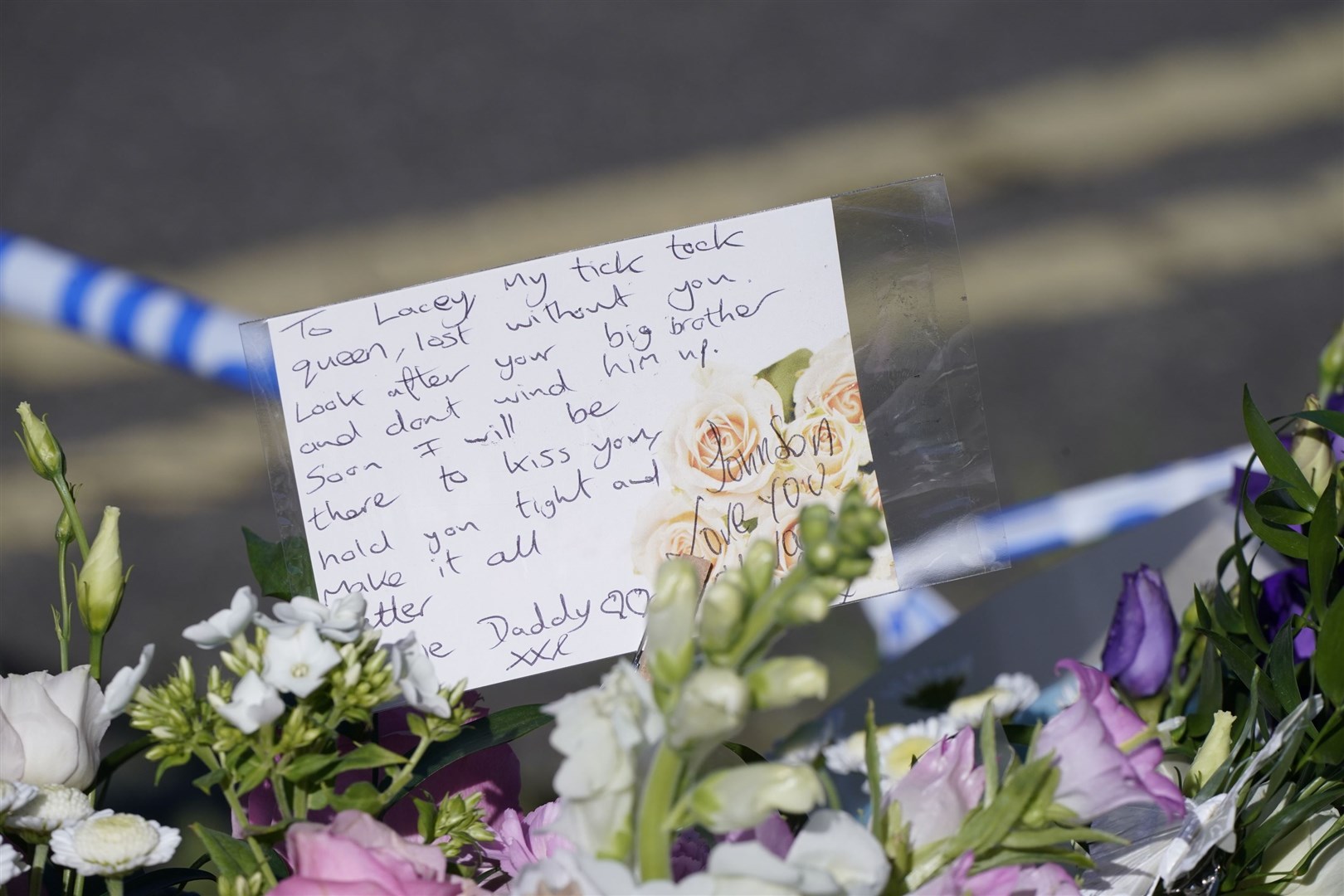 Messages left by the father to one of the victims (Danny Lawson/PA)