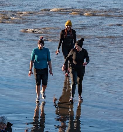 The water was a chilly 6°C on New Year's Day. Picture: Tony Carroll