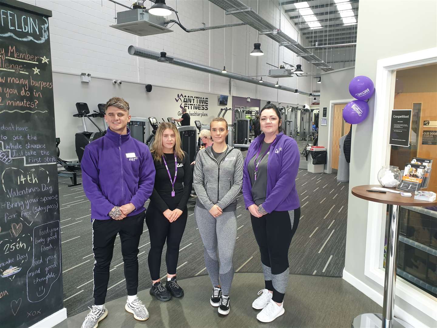 Lisa Clarkson and the Anytime Fitness team in Elgin.