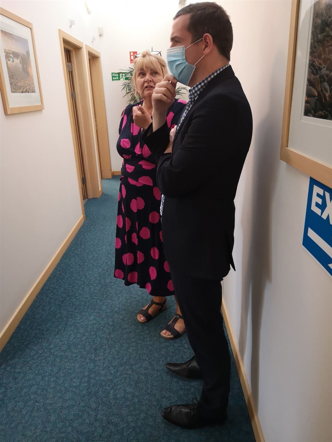 Douglas Ross visited Moray Coast Medical Practice in Lossiemouth, where he met practice manager Alison Frankland.