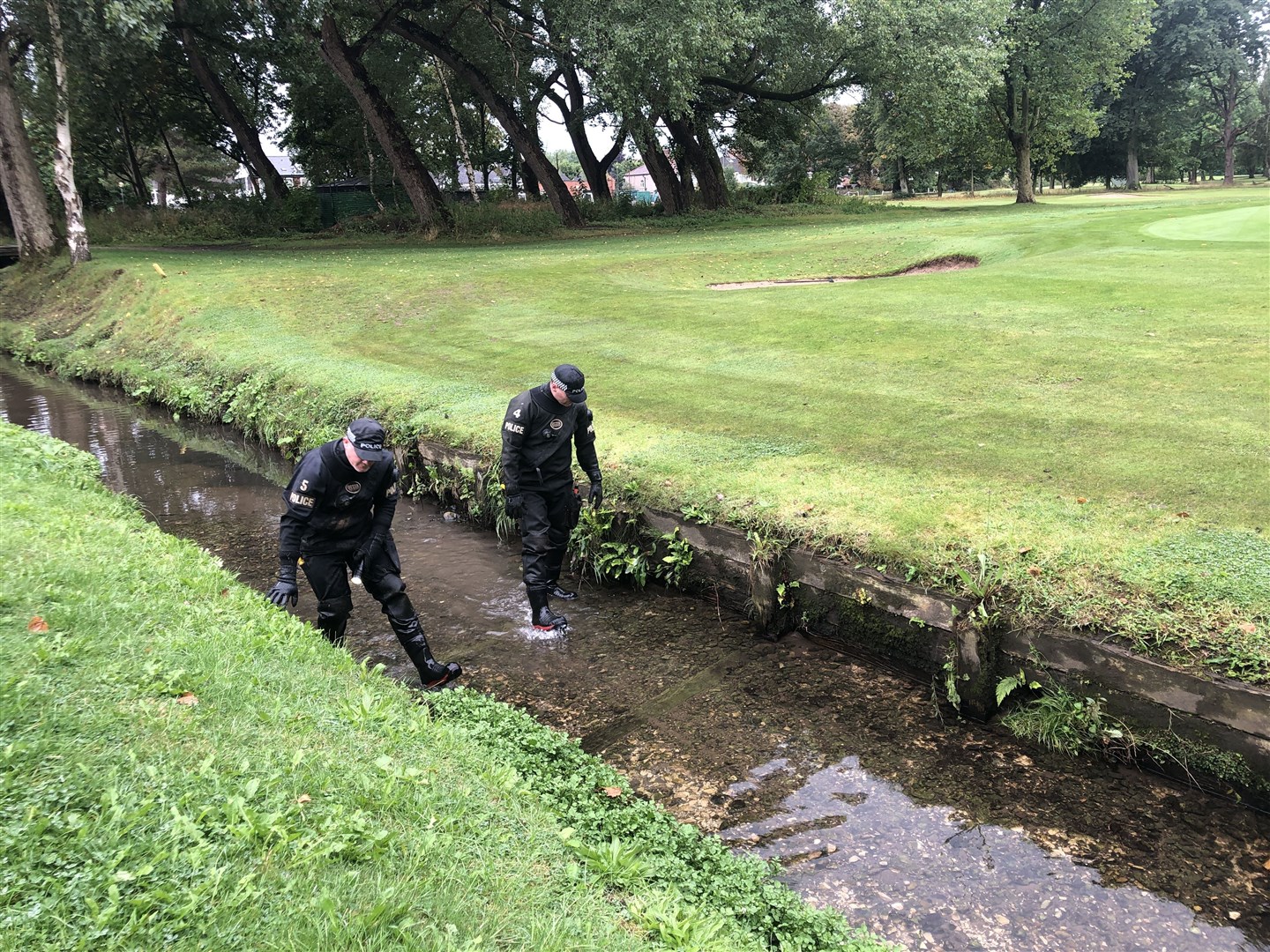 Police carrying out searches at West Derby Golf Club in Liverpool as part of the investigation into nine-year-old Olivia Pratt-Korbel’s murder (Eleanor Barlow/PA)