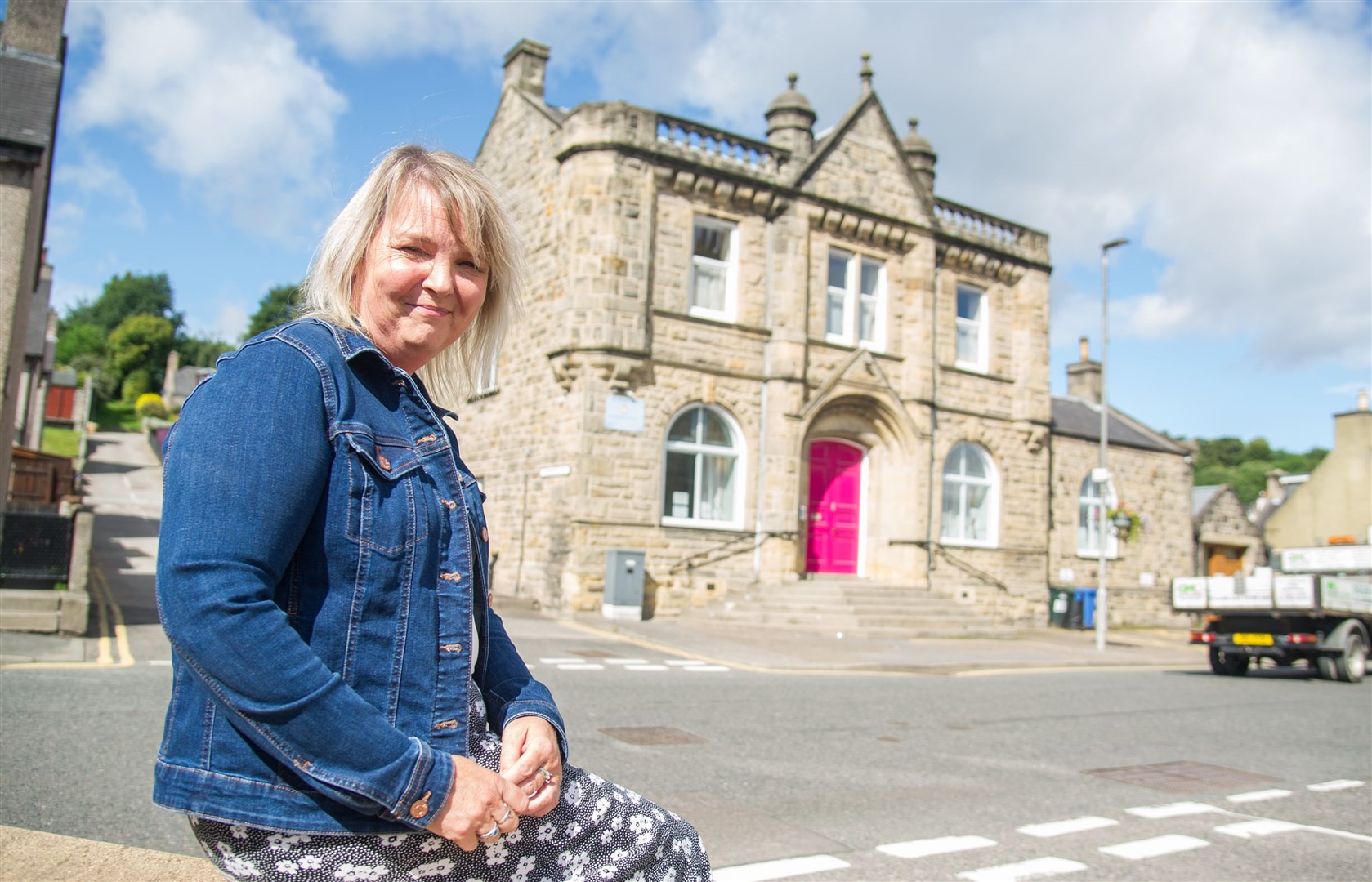 Committee member Louise Nicol outside Grant Hall in Rothes. Picture: Becky Saunderson..