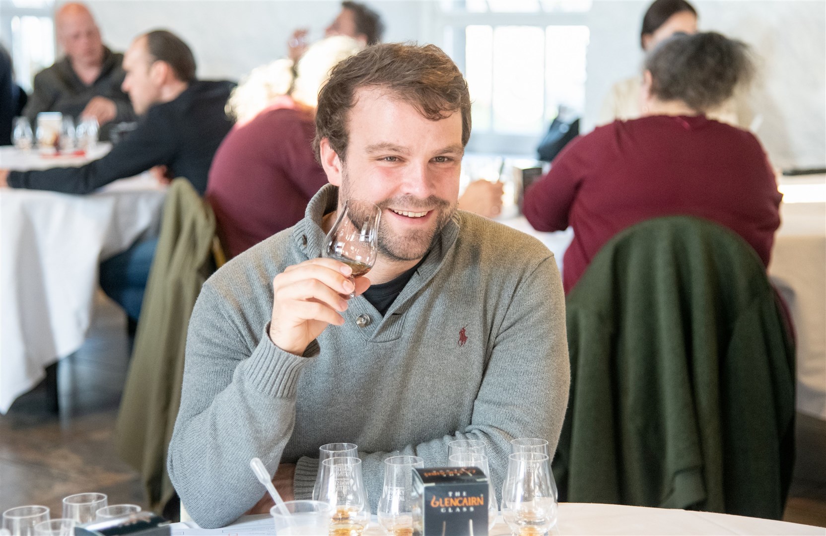 Simon Kunz. Spirit of Speyside Whisky Awards judging held at The Malt Barn at Glenfiddich Distillery.Picture: Daniel Forsyth.