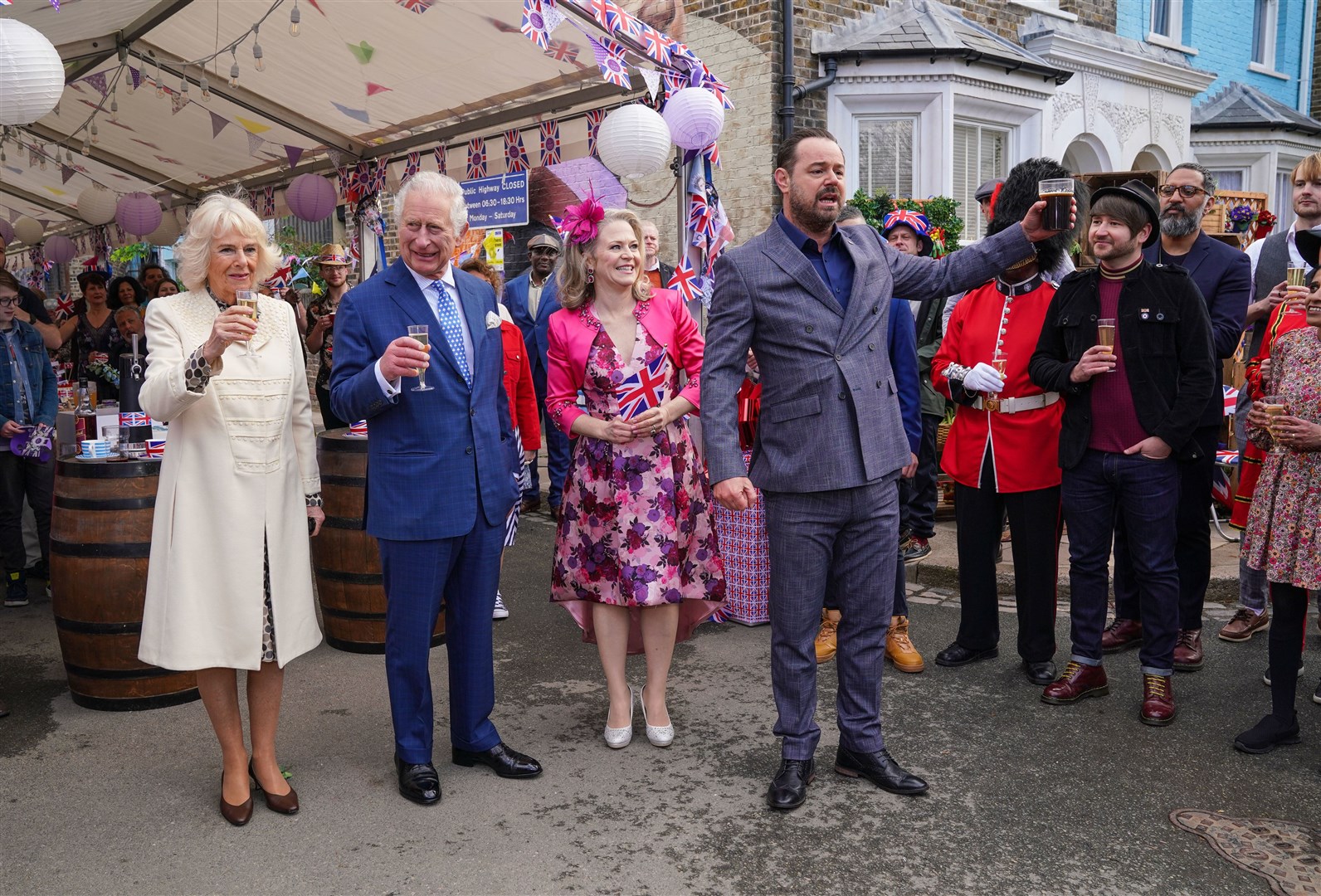 An episode of EastEnders featuring Charles and Camilla (BBC/PA)