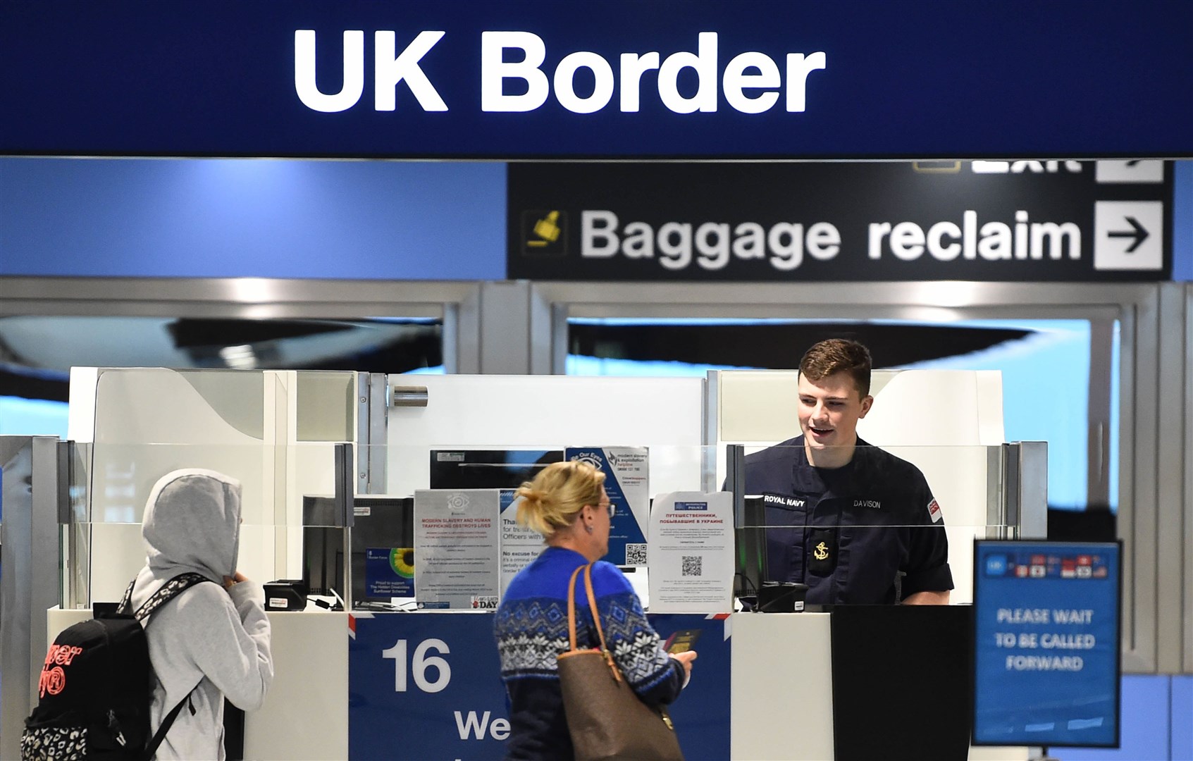 Strikes by Border Force personnel saw members of the armed forces brought in to provide cover at passport control (PA)