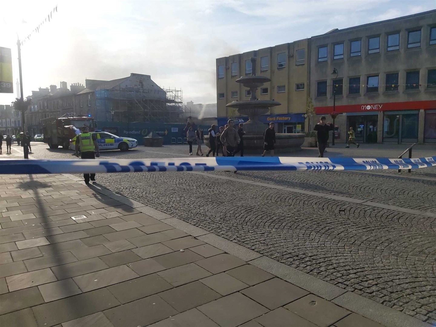 A cordon is now in place on Elgin High Street.