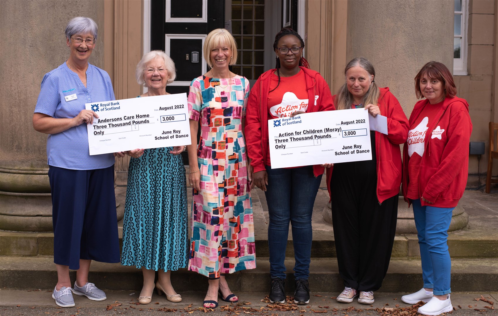 June Roy's School of Dance presented the donations to their two chosen local charities.