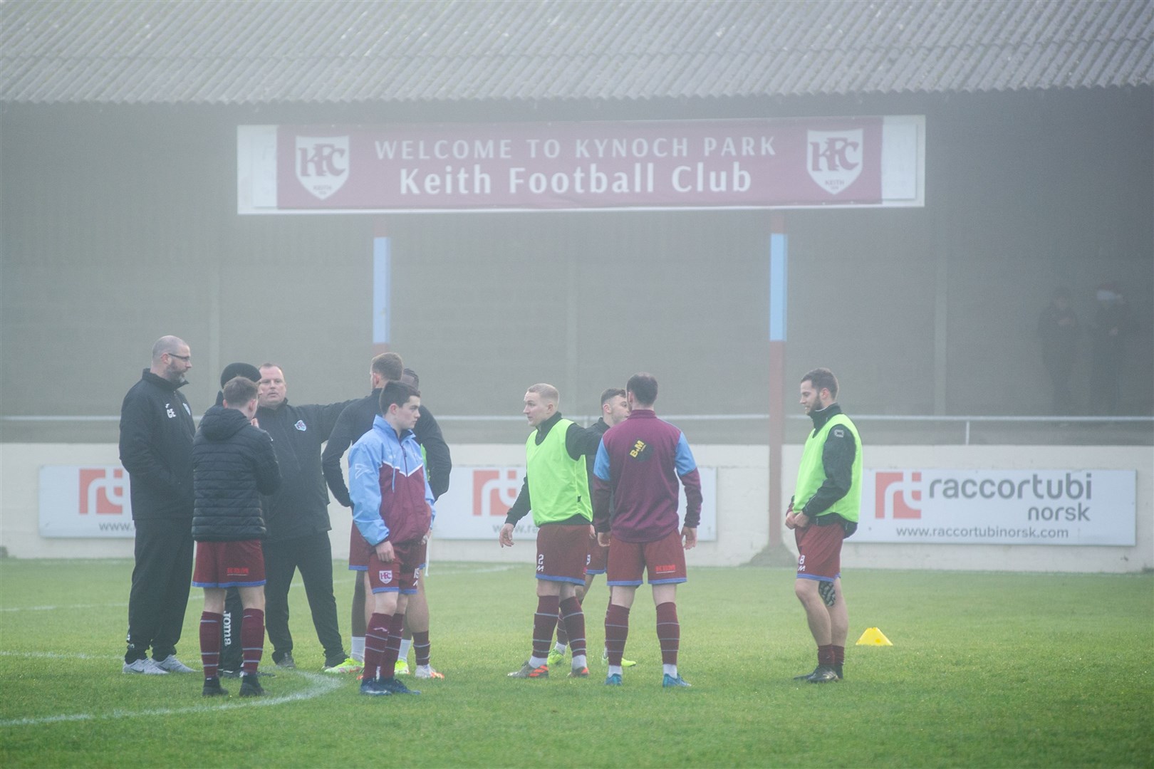 The Keith squad after they heard the news of the late call off. Picture: Daniel Forsyth..