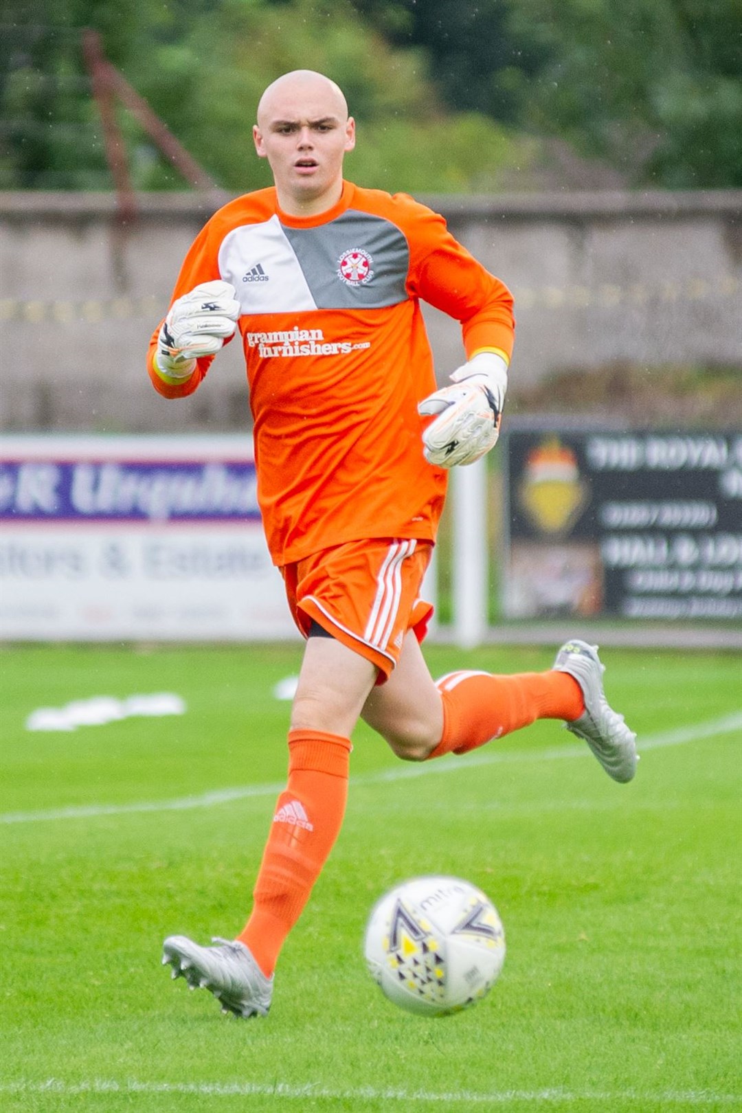 Logan Ross contributed to a Lossiemouth goal on Saturday. Picture: Daniel Forsyth..