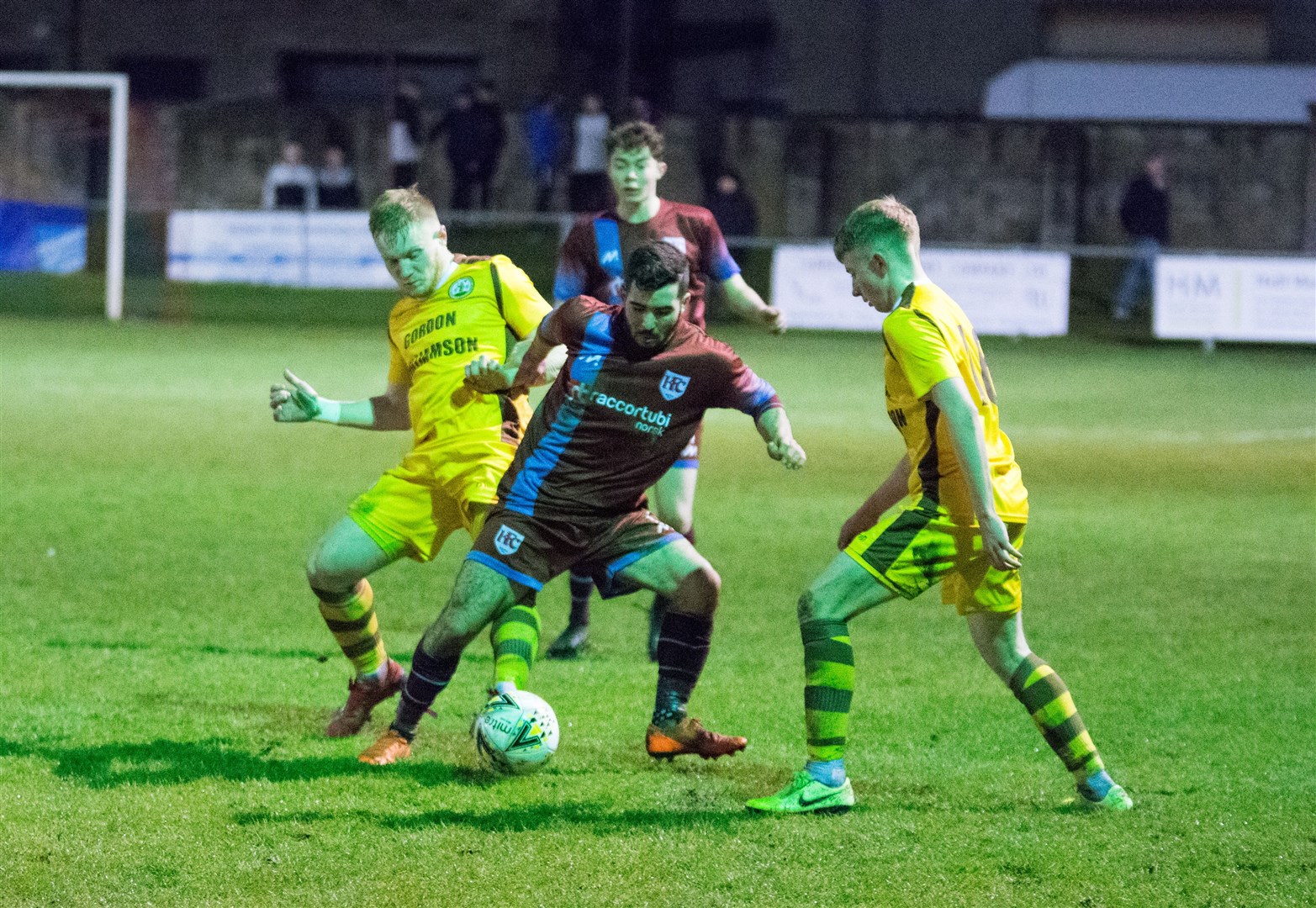 Craig Macaskill on the ball for Keith - the midfielder has moved to Banks O' Dee. Picture: Becky Saunderson..