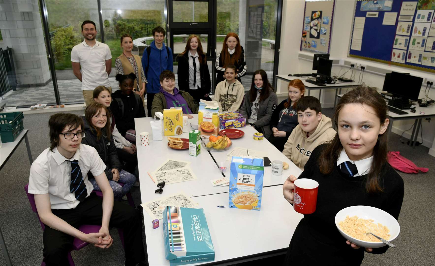 Elgin High School's breakfast club has been awarded the best in Scotland and received £1000 to spend. Picture: Becky Saunderson