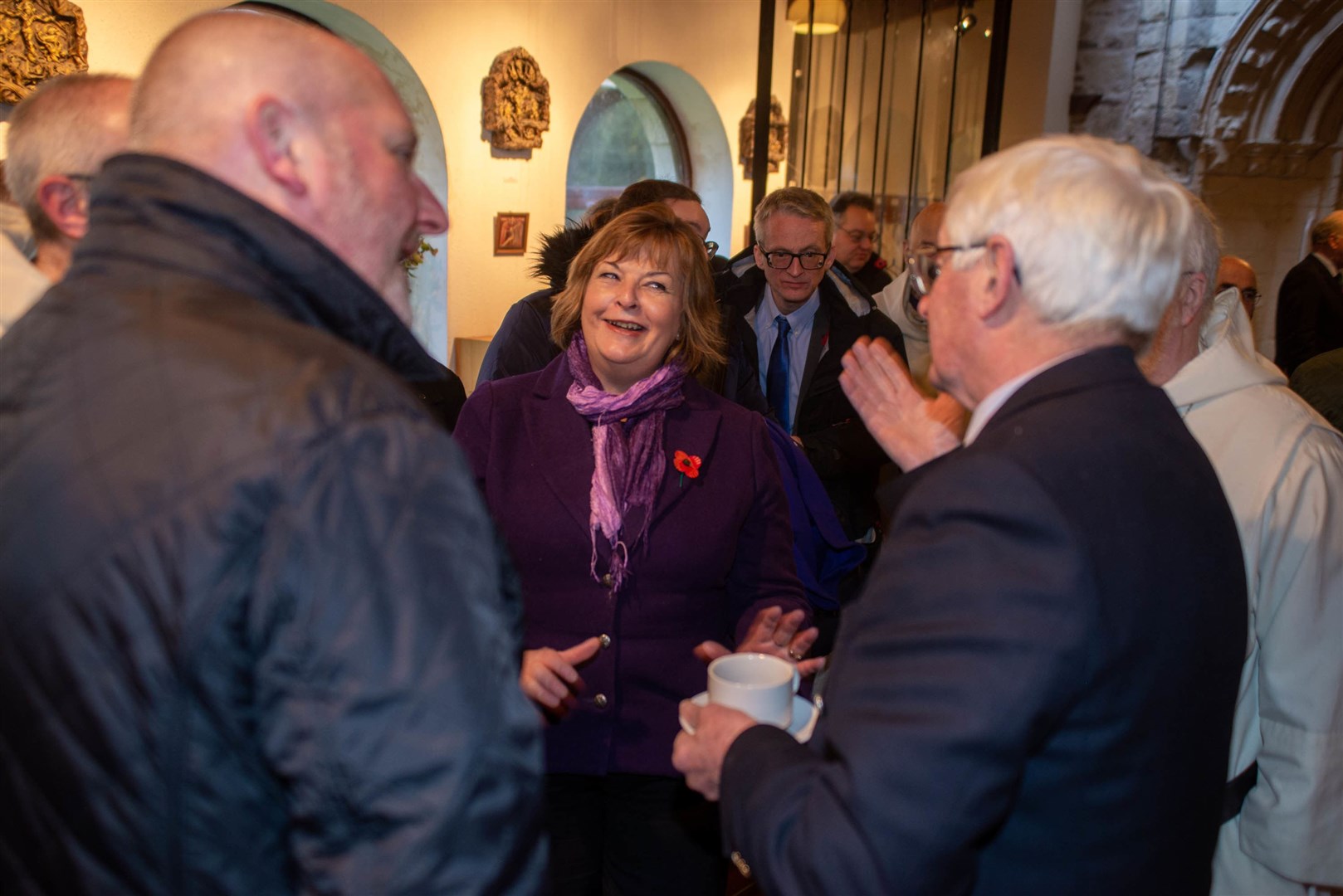 The Tourism Secretary Fiona Hyslop visits Pluscarden Abbey near Elgin. Photo by: Michael Traill