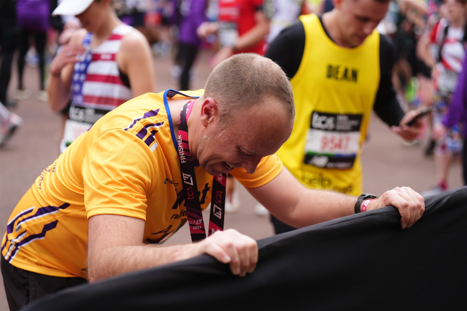 Matt Hancock, who ran for the Assisted Learning Foundation, wrote on his Instagram that he was ‘absolutely thrilled’ to have finished the marathon in under four hours (John Walton/PA)