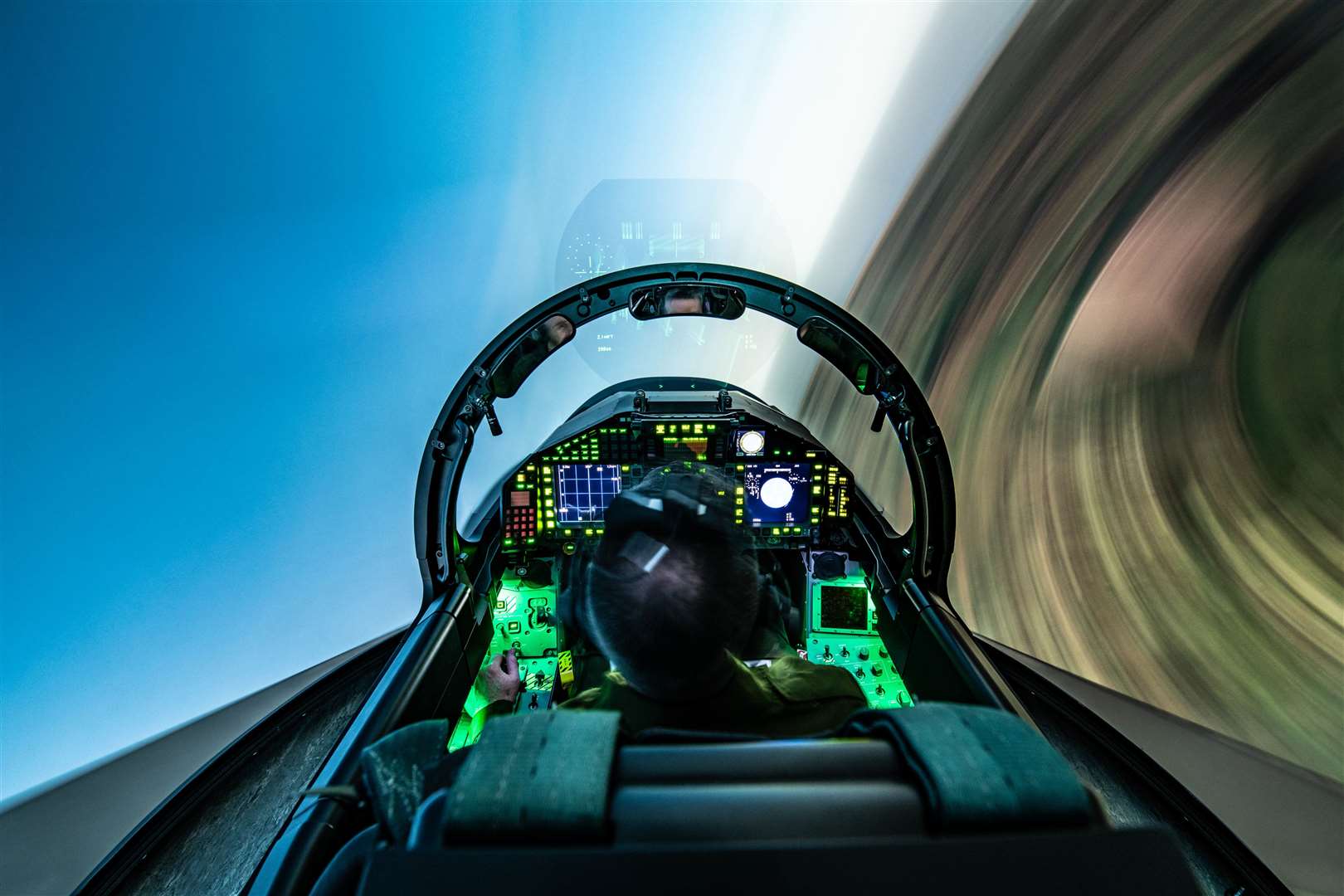 The development simulator at BAE Systems in Warton, Lancashire, where software for the Typhoon Future Synthetic Training (TFST) is being engineered. Picture: BAE Systems.